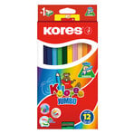 Kores Jumbo Kuru Boya Kalemi 12Li