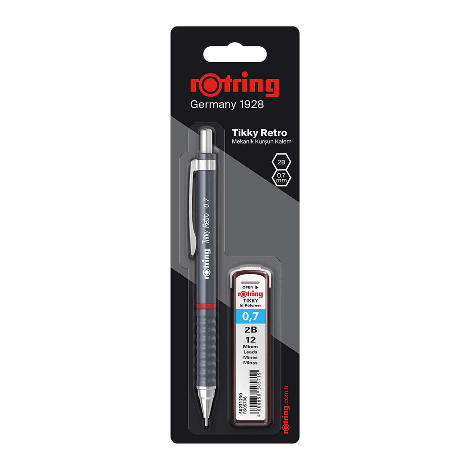 Rotring Tikky Retro Versatil Kalem Gri+ 0.7 Uç
