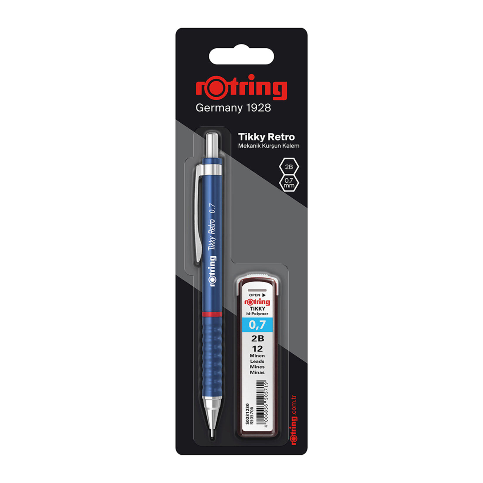 Rotring Tikky Retro Versatil Kalem Mavi +0.7 Uç