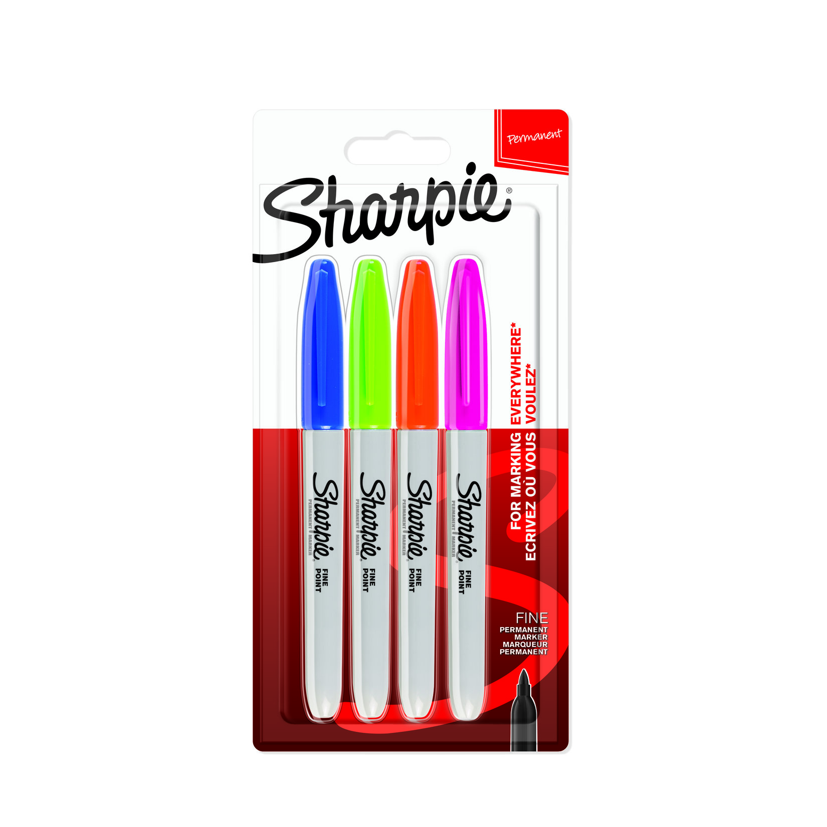 Sharpie Fine Permanent Markör Canlı 4 Lü