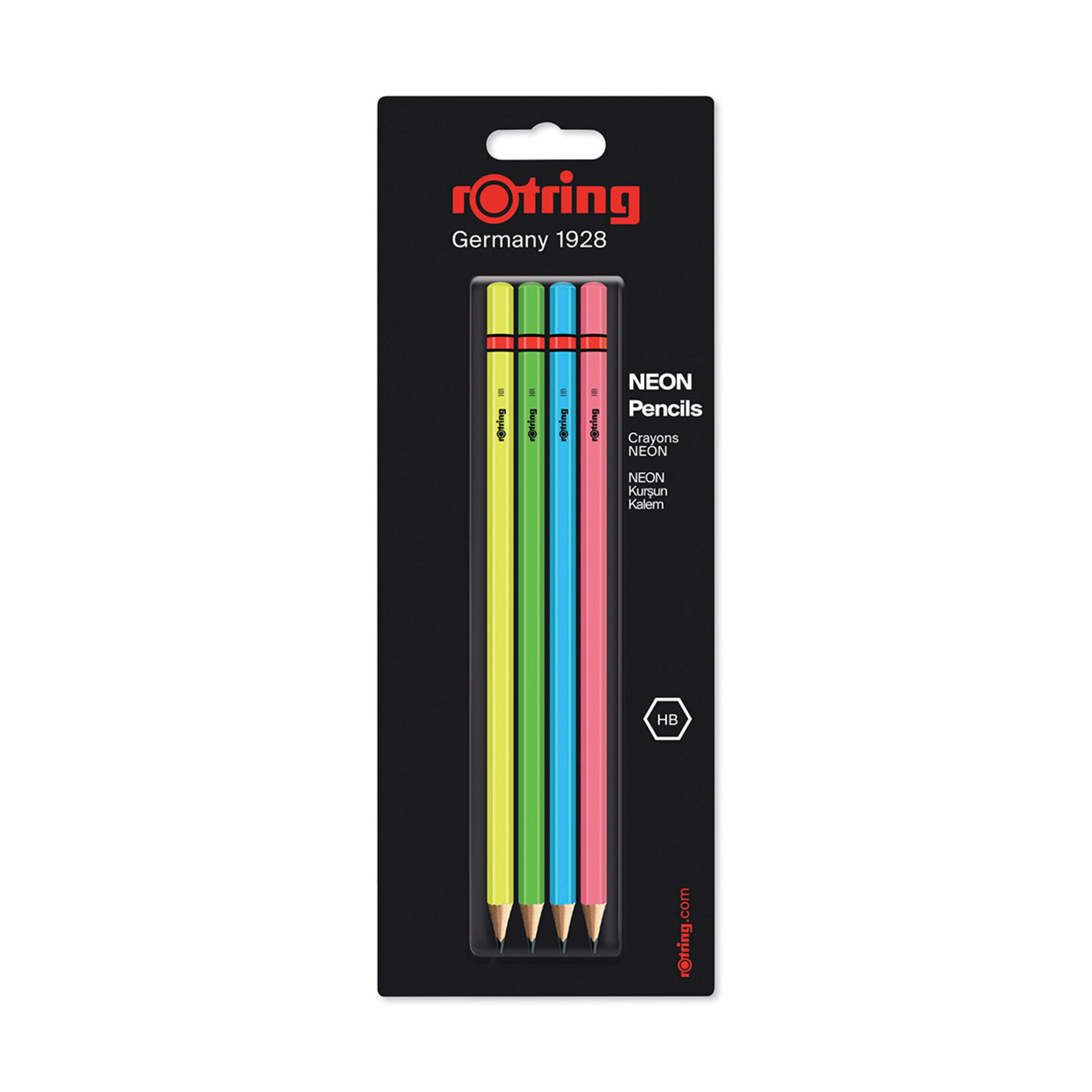 Rotring Neon Kurşun Kalem 4 Lü Blister
