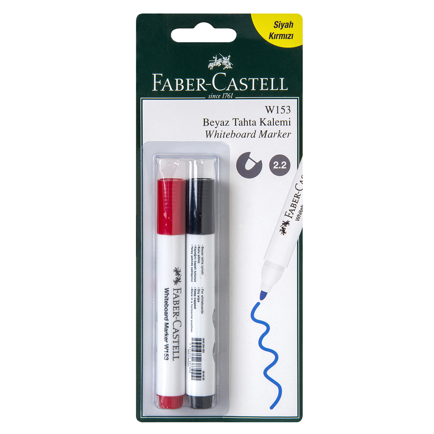 Faber Castell W153 2Li Tahta Kalem Sarı Kırmızı