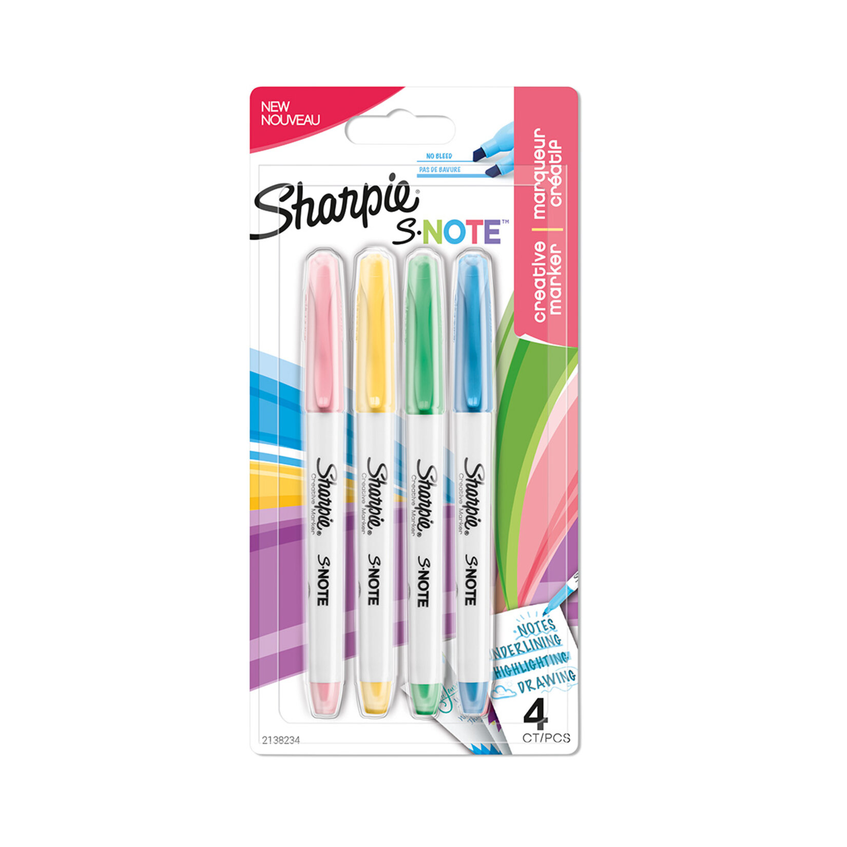 Sharpie Snote 4'lü Blister Karışık
