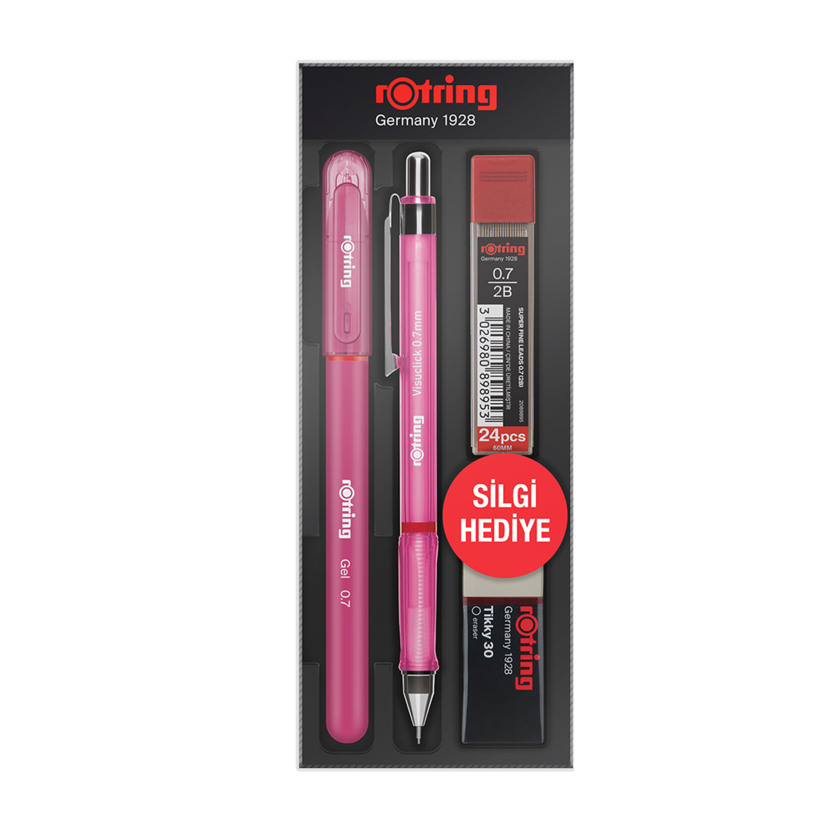 Rotring Uçlu Kalem+jel Kalem+0.7 Uç+silgi Hed.pem.