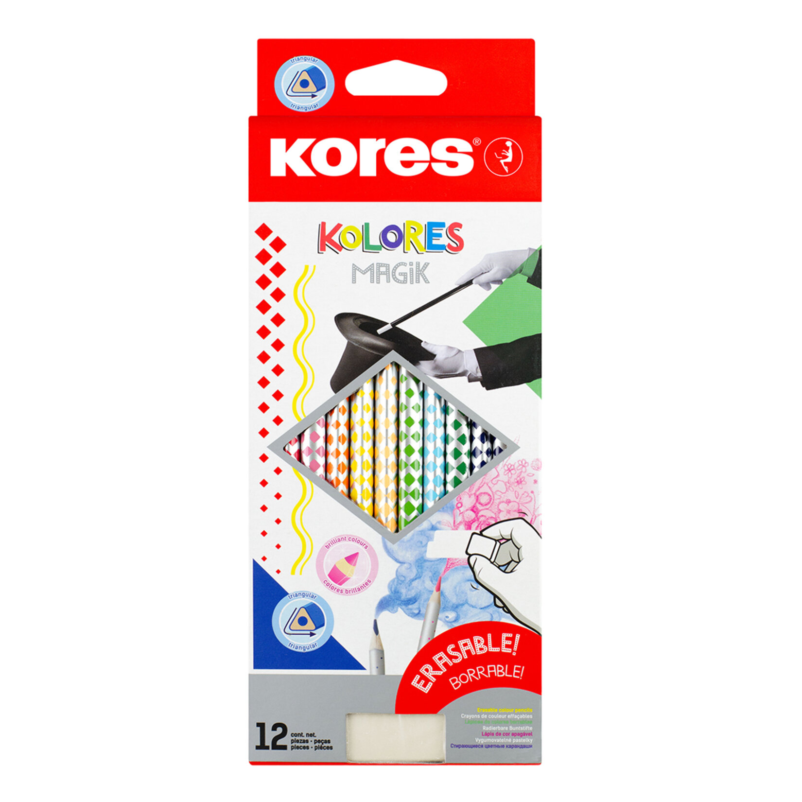 Kores Kolores Magıc Üçgen Boya Kalemi 12Li