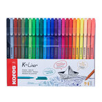 Kores K-liner İnce Uçlu Kalem  Renkli 24Lü