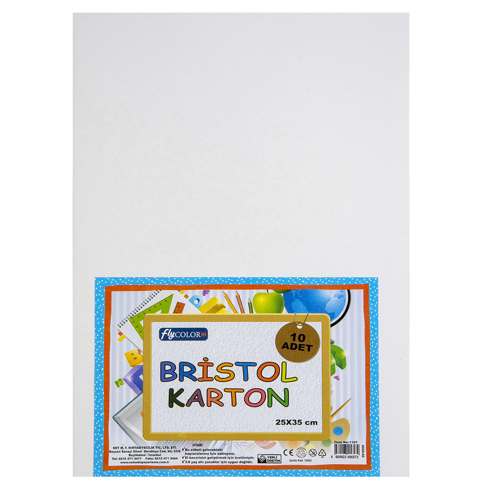 Fly Bristol Karton 25*35 10Lu Paket