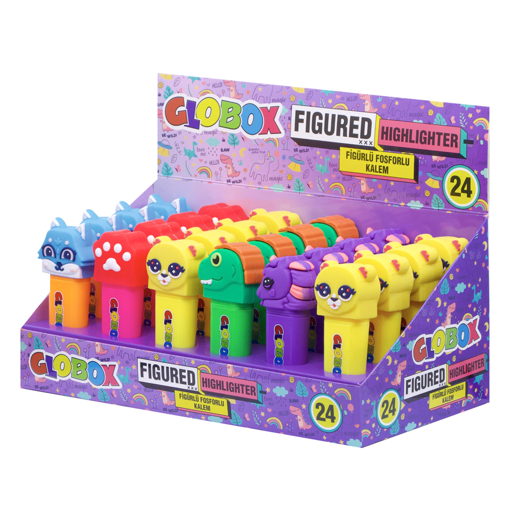 Globox Figürlü Fosforlu Kalem