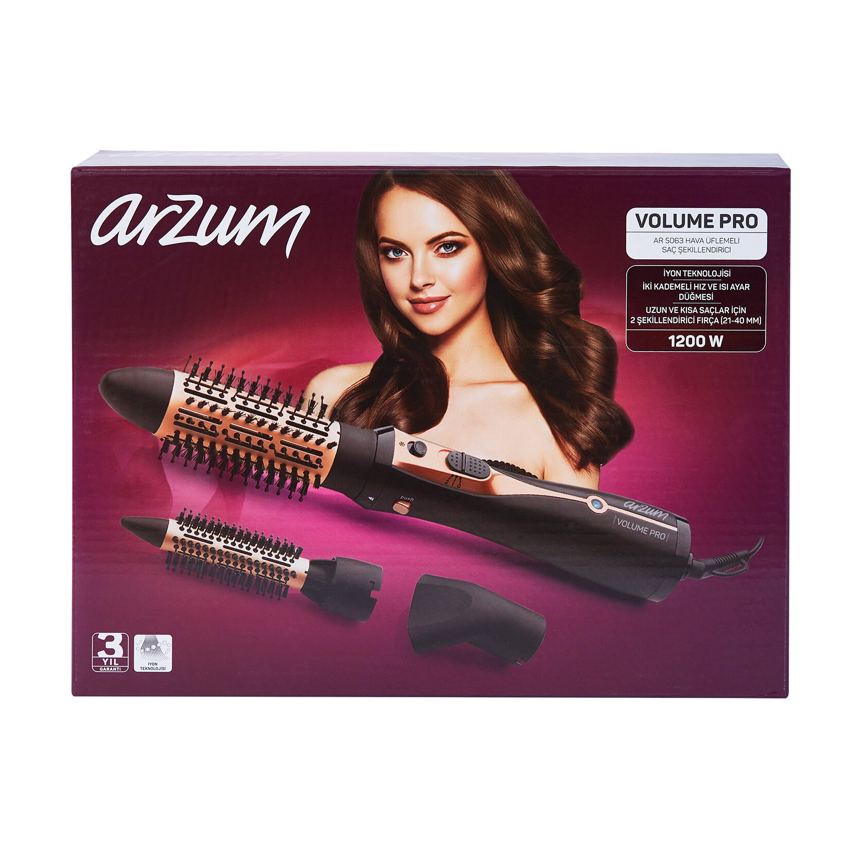 Arzum AR5063 Volume Pro Hava Üflemeli Saç Şekillendirici