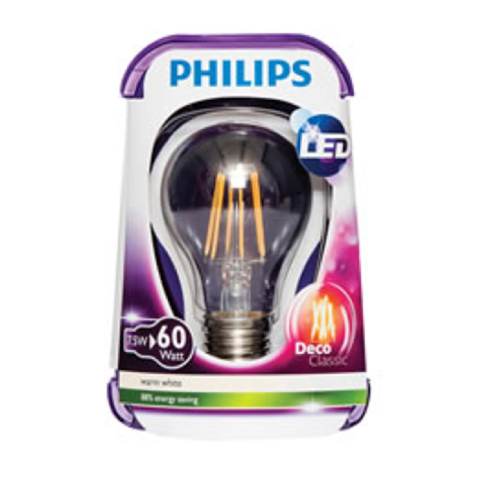 Philips Led Filament 60W E27 Ww A60 Cl Nd/4