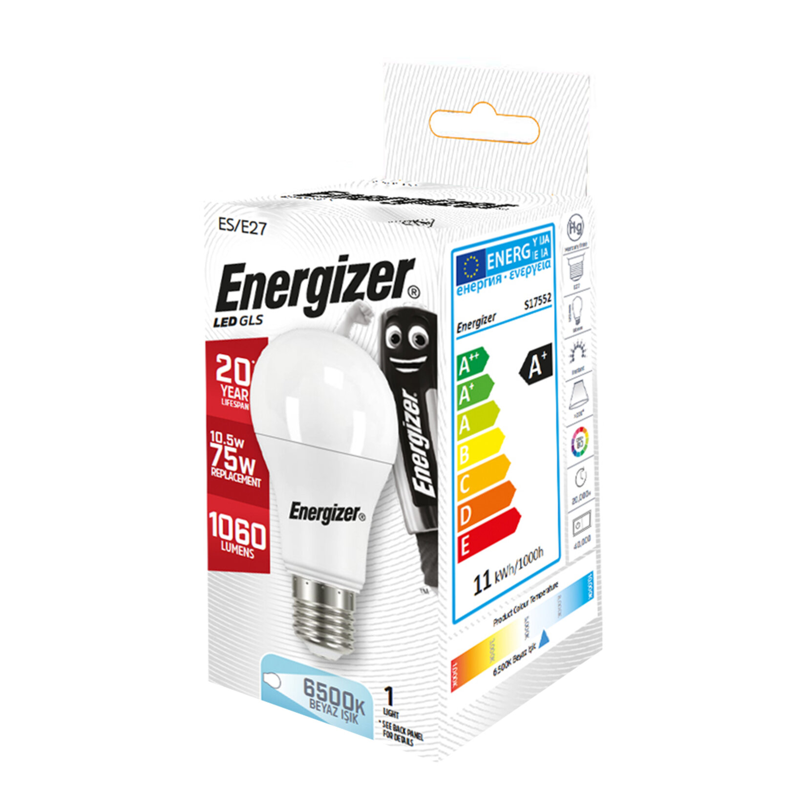 Energizer Led Gls 1060Lm 11W 75W Beyaz Işık