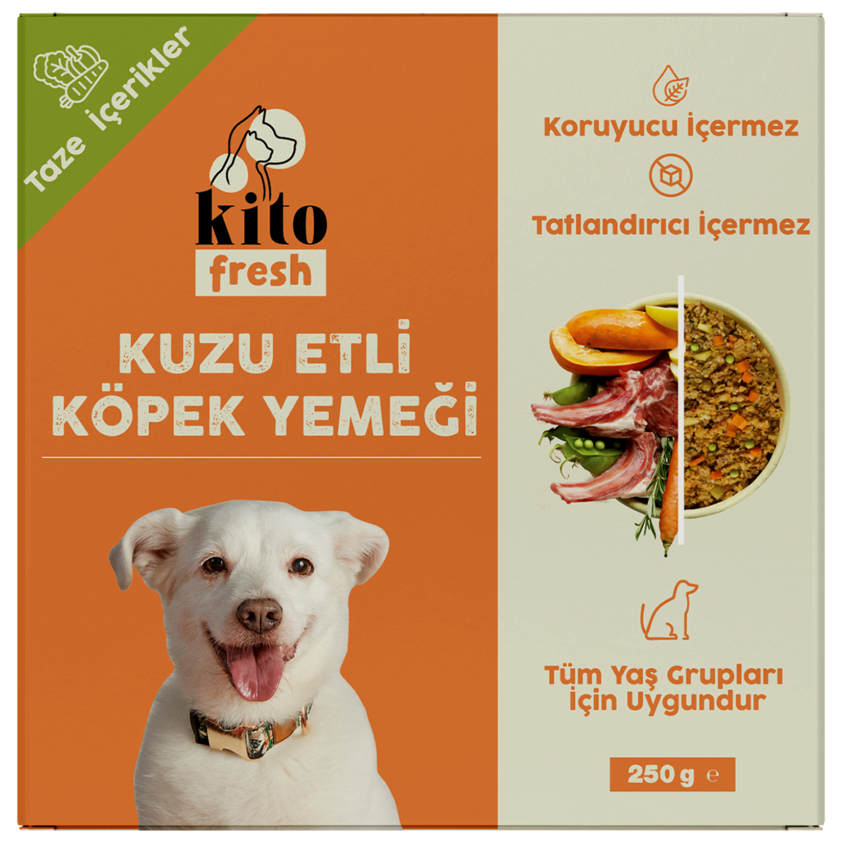 Kito Kuzu Etli Taze Köpek Yemeği 250 G
