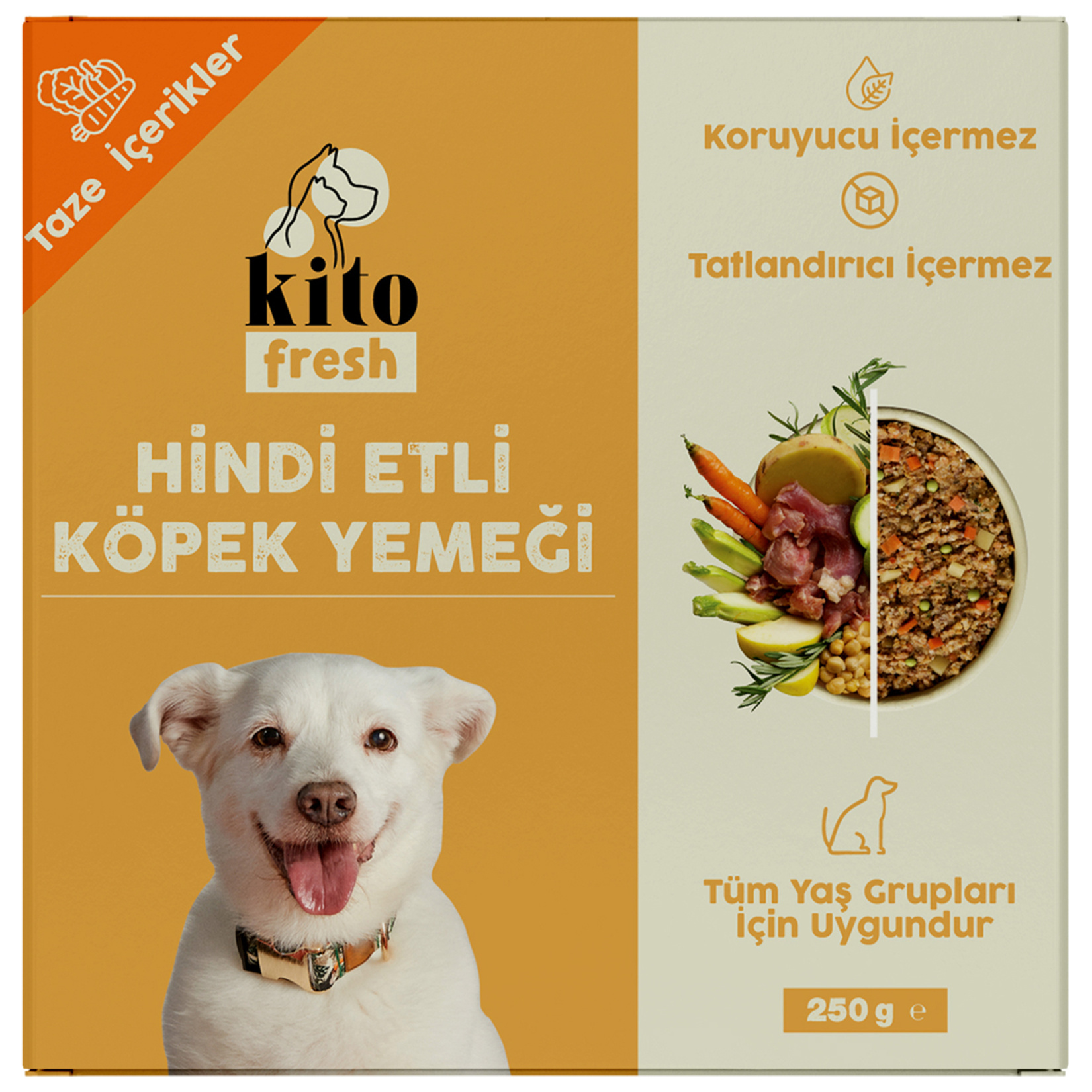 Kito Fresh Hindi Etli Köpek Yemeği 250 G