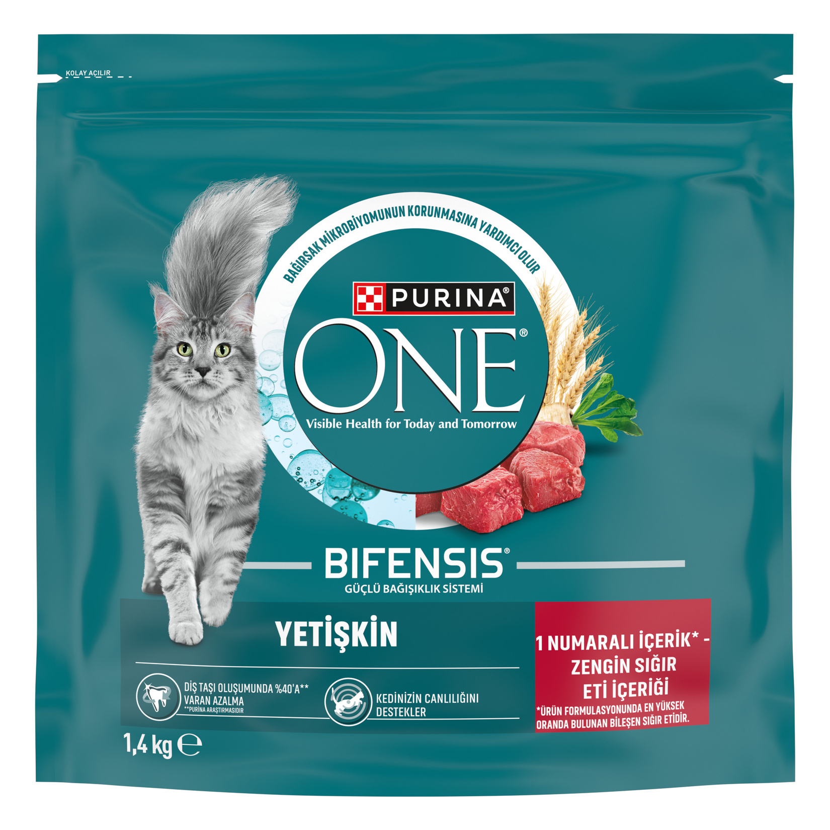 Purina One Sığır Etli Yetişkin Kuru Kedi Maması 1.4 Kg
