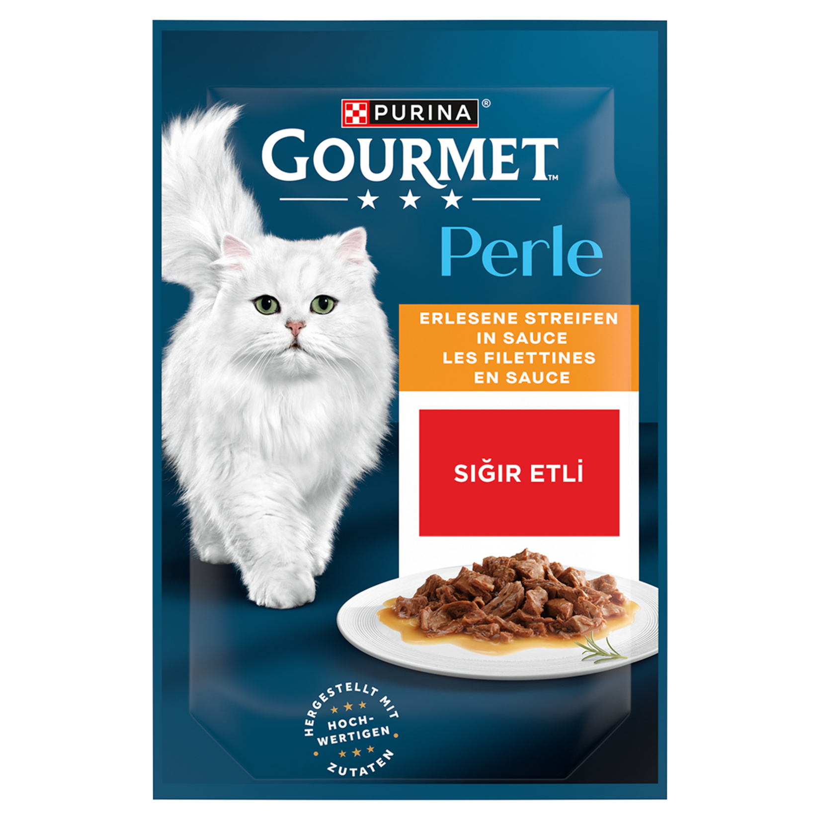 Gourmet Perle Izgara Sığır Etli Yaş Kedi Maması 85 G