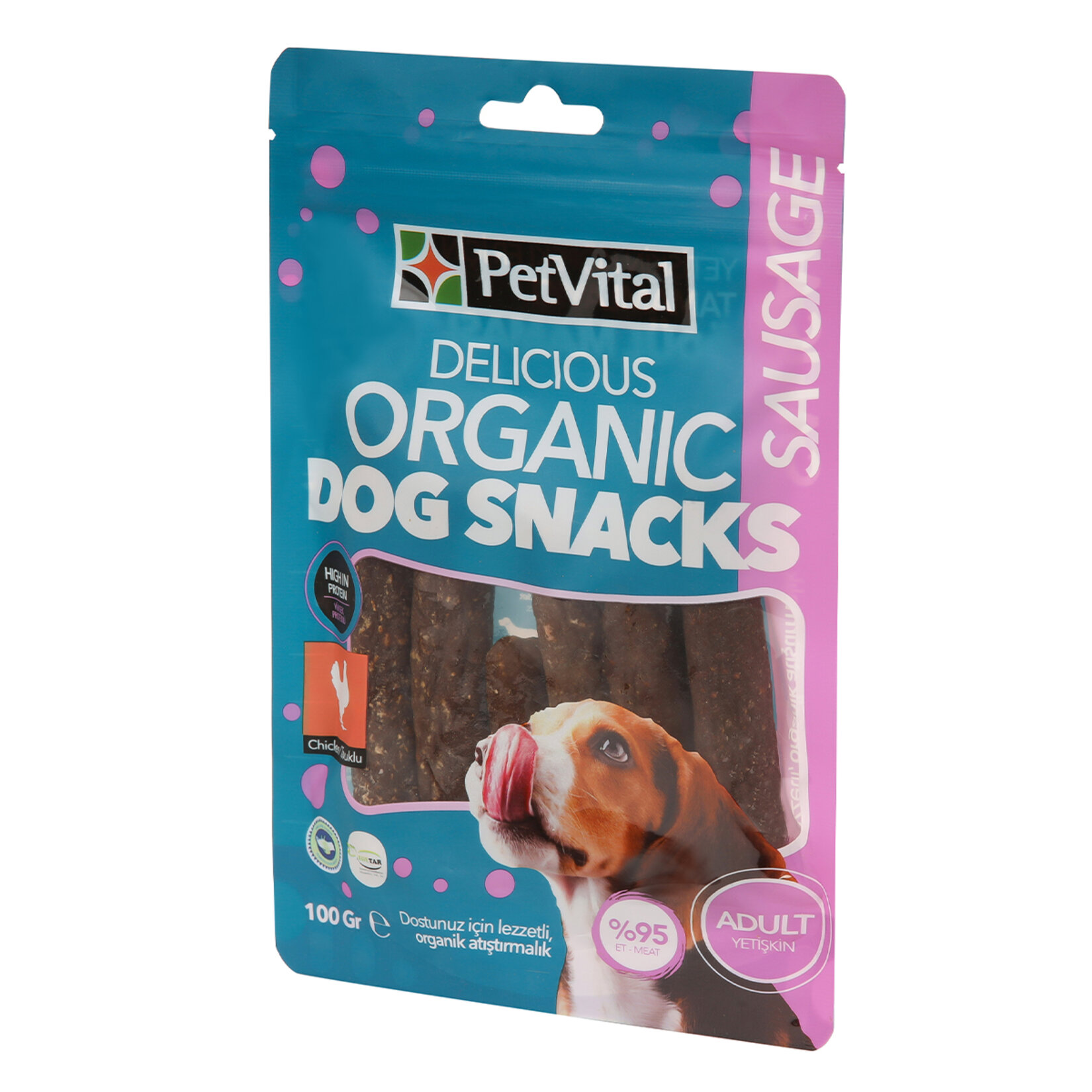 Petvital Organik Köpek Ödül Maması Sausage 100 G