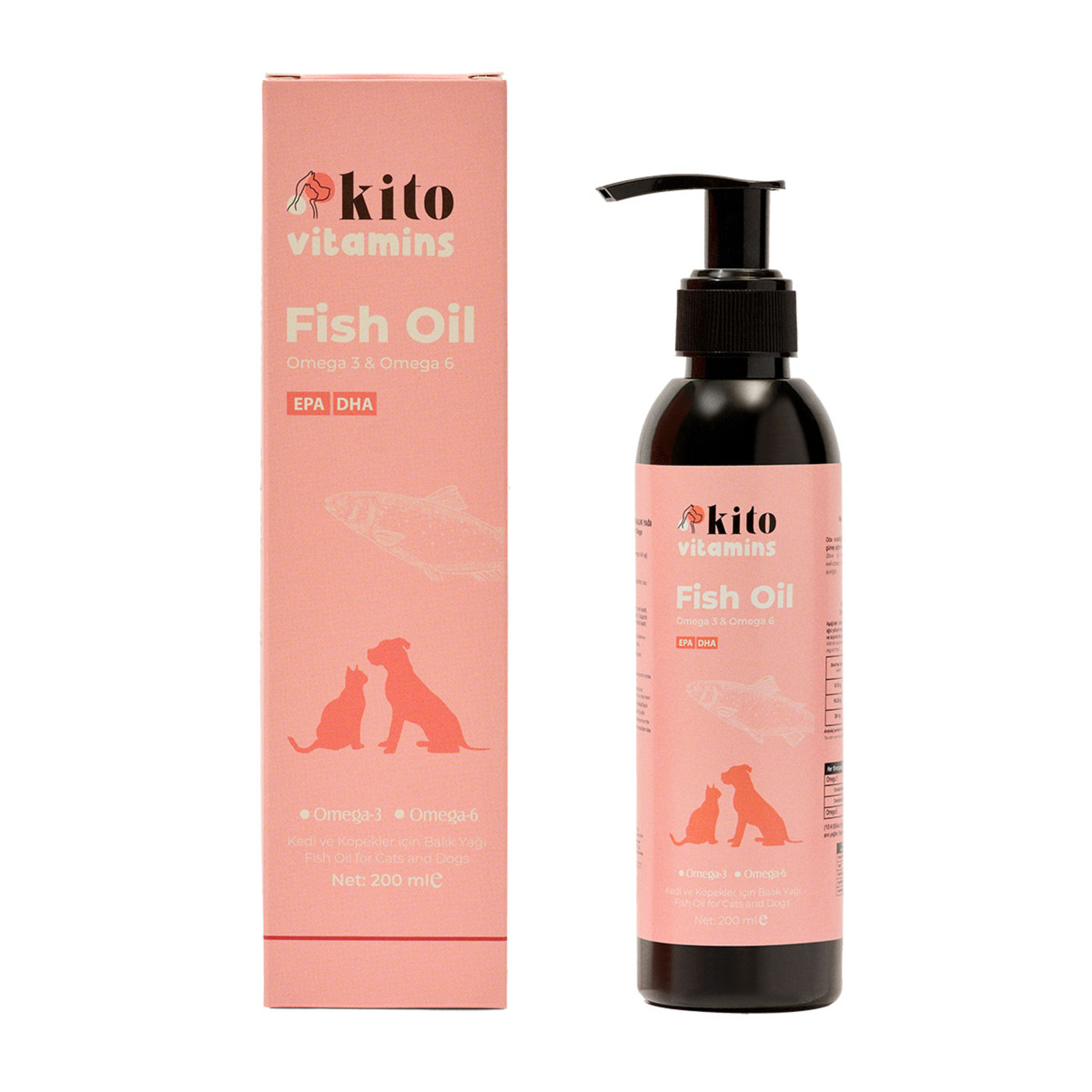 Kito Kedi ve Köpekler İçin Balık Yağı 200 Ml