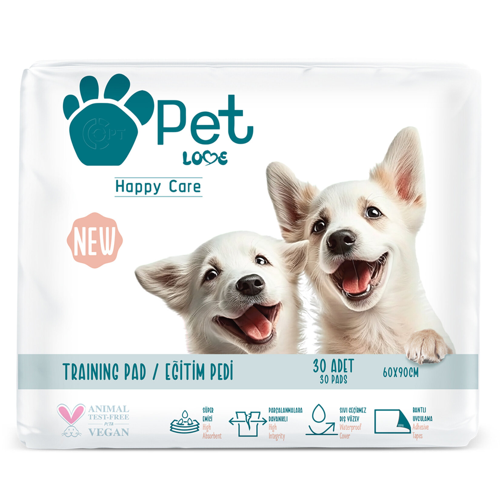 Pet Love Evcil Tuvalet Eğitim Pedi 30'lu