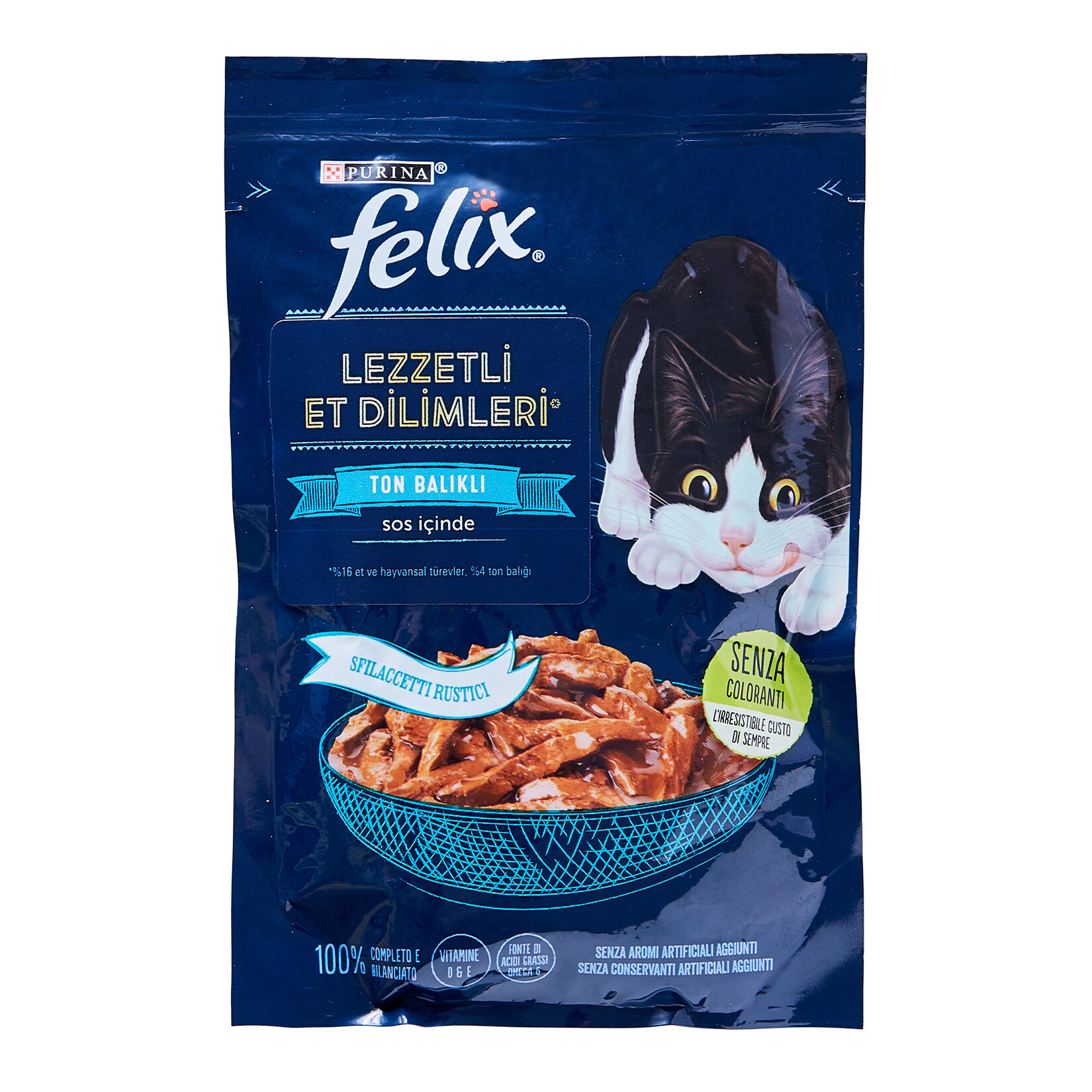 Felix Lezzetli Dilimler Yaş Mama Ton Balıklı 80G