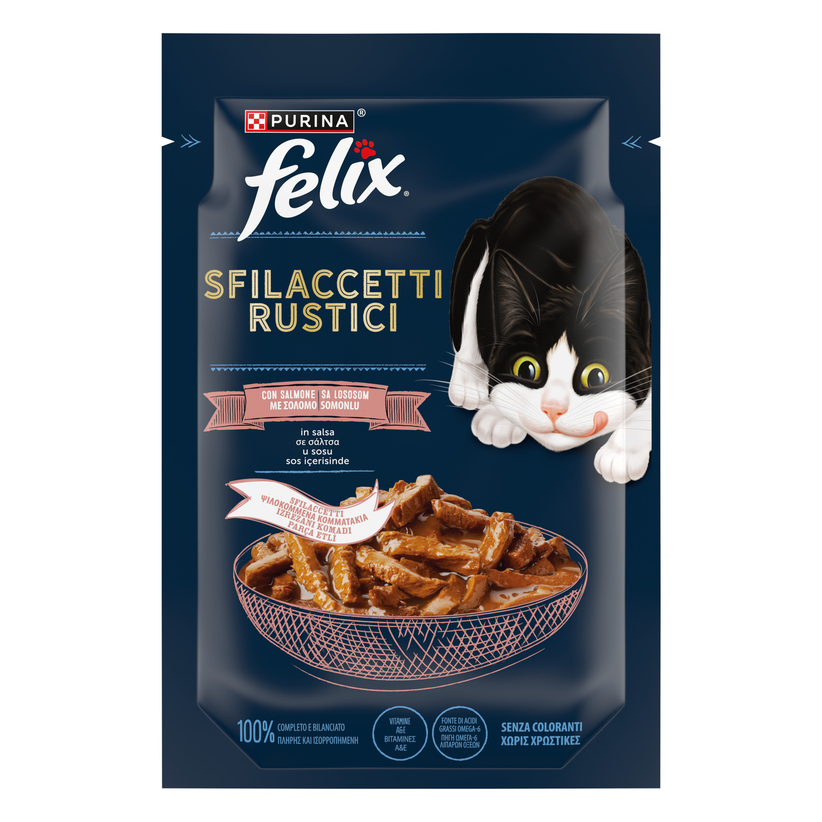 Felix Lezzetli Dilimler Yaş Mama Somonlu 80 G