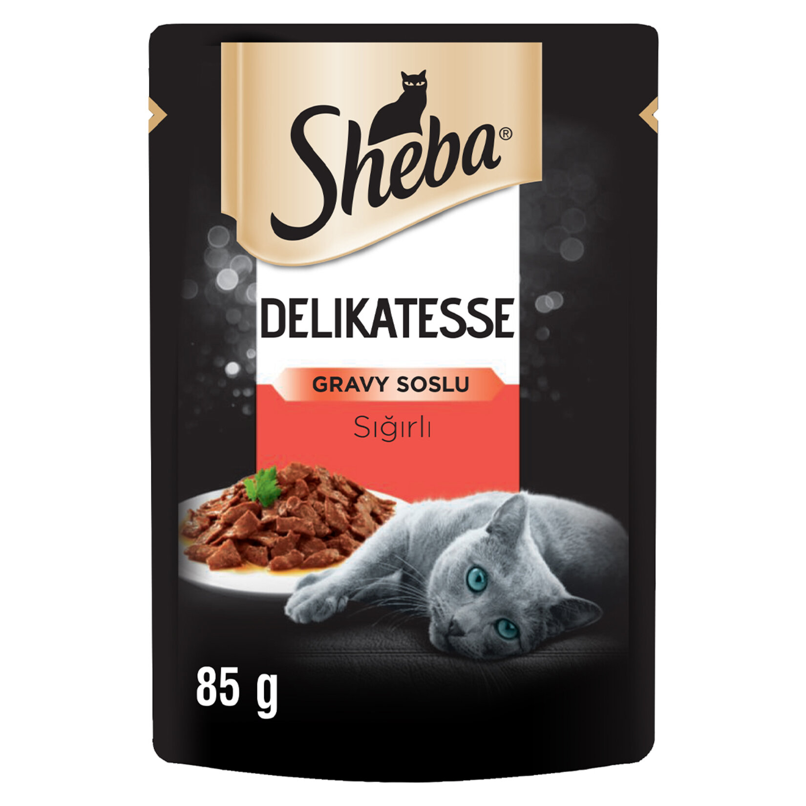 Sheba Delikatesse Gravy Soslu Sığırlı Yaş Mama 85G
