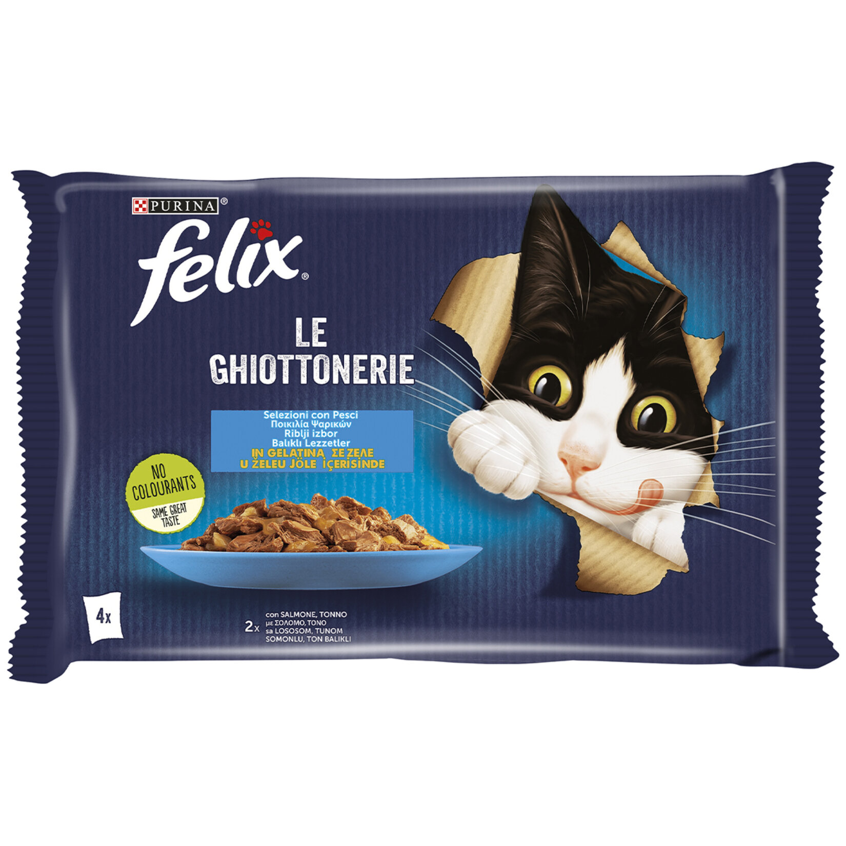 Felix Avantajlı Somonlu Ton Balıklı Yaş Mama 4x85g