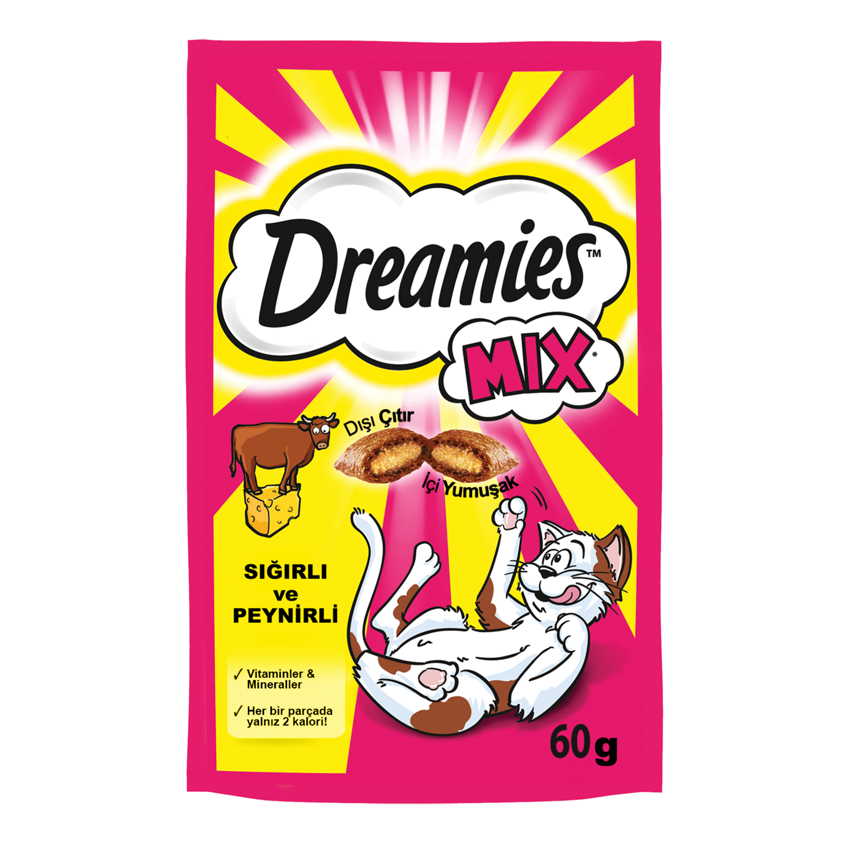 Dreamies Sığırlı Ve Peynirli Kedi Ödül Maması 60 G