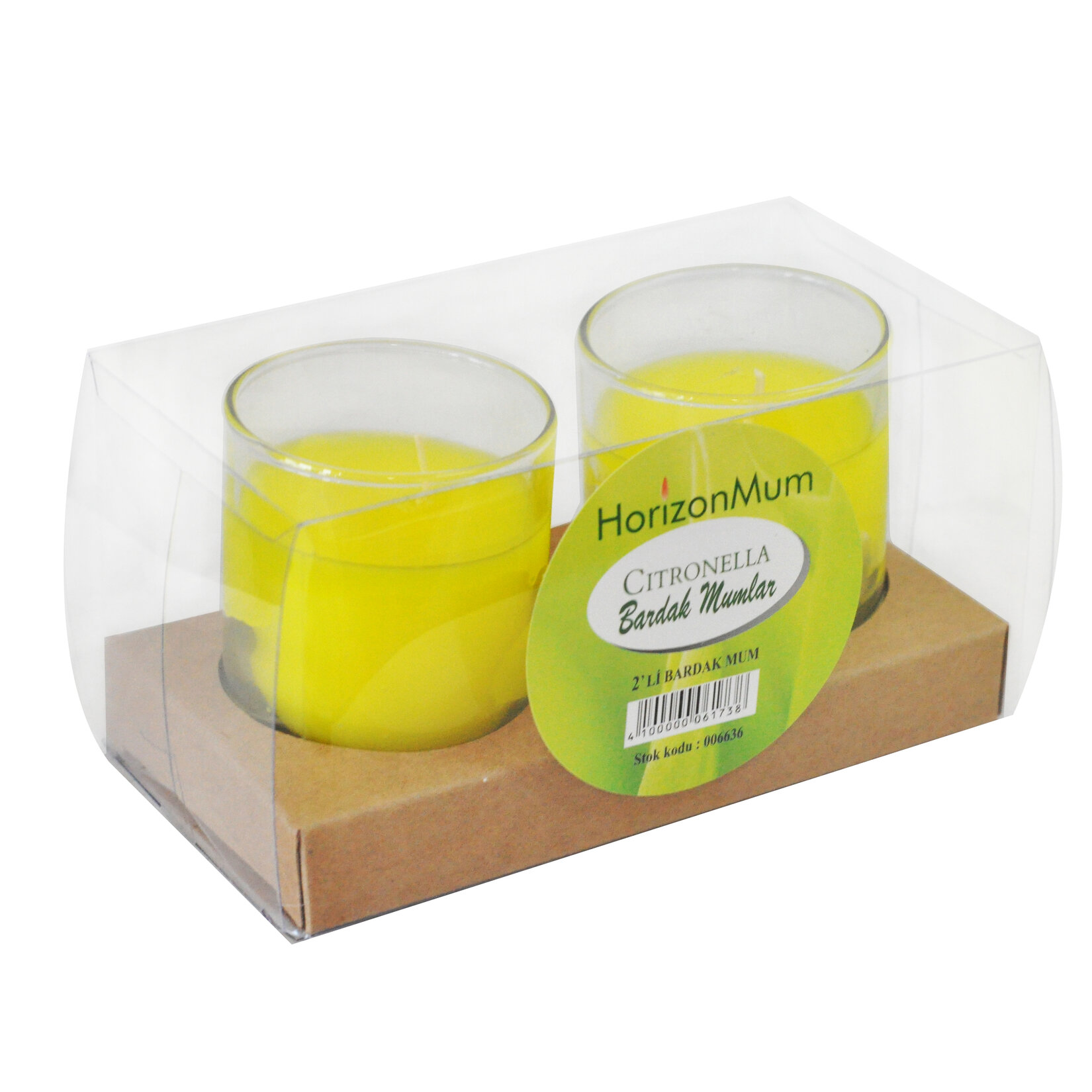 Horizon Citronella - Bardak Mum - 2'Li Paket