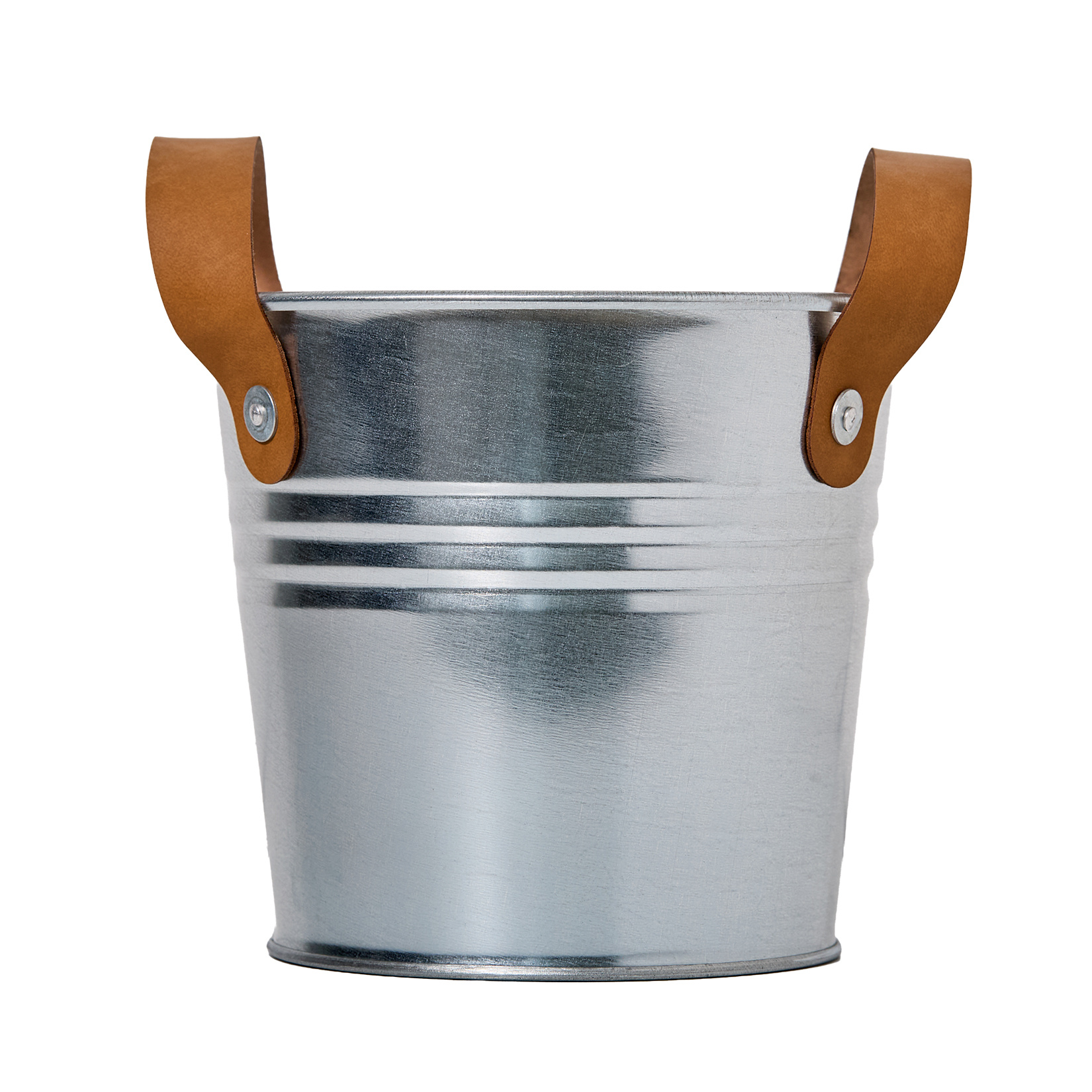 Farist Garden Deri Saplı Galvaniz Saksı 16 x 14 Cm