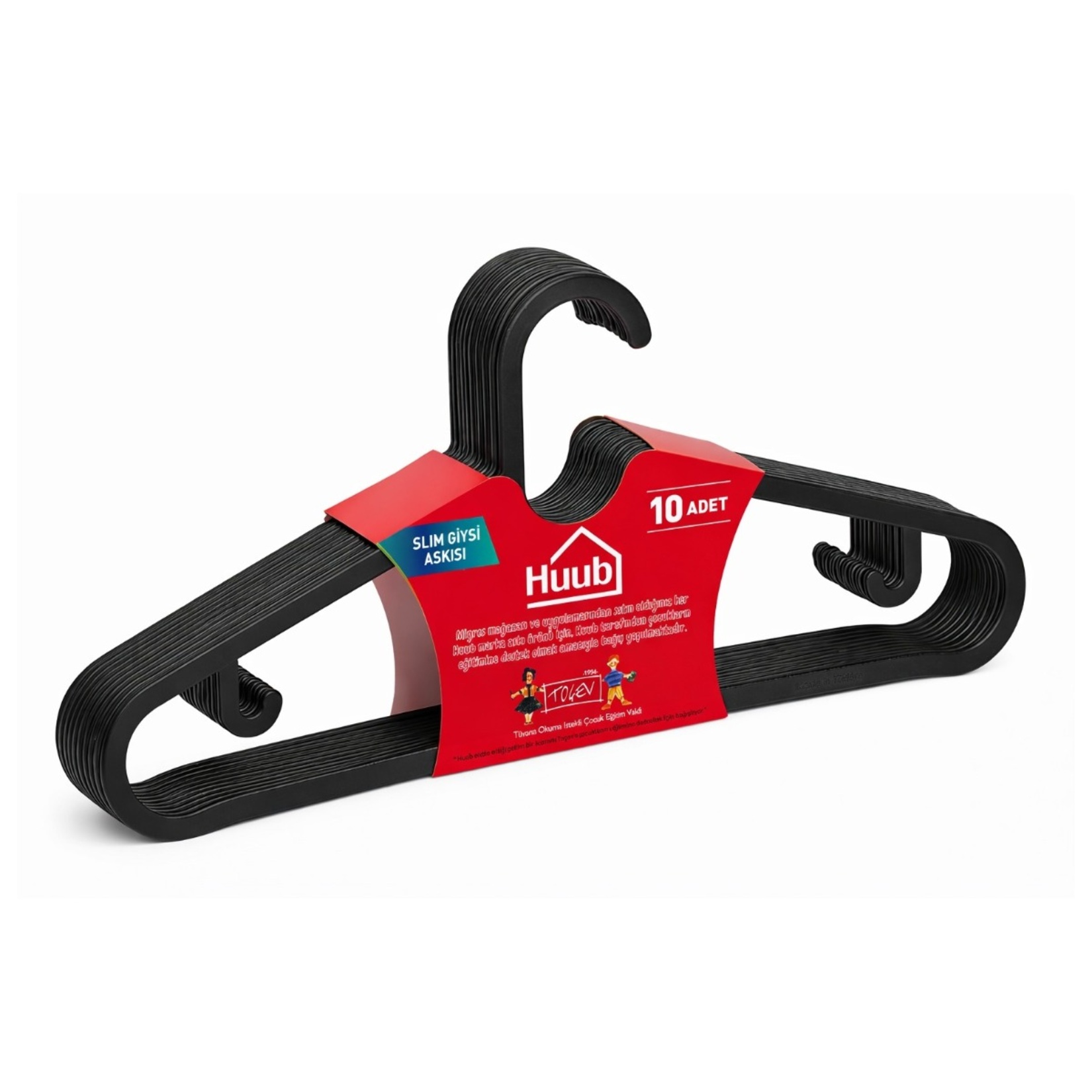 Huub Slim Giysi Askısı Display 10'lu