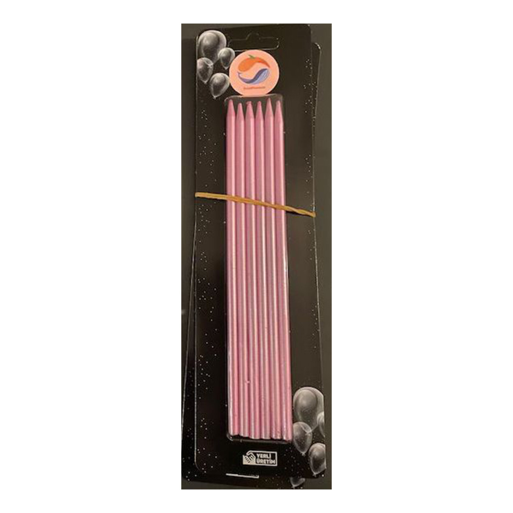 Balinmandalin Yaldızlı Pembe Mum 6Lı 