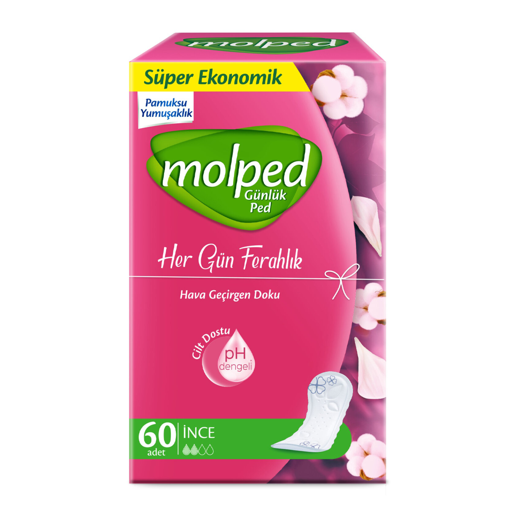 Molped Her Gün Ferahlık Günlük Ped 60'lı