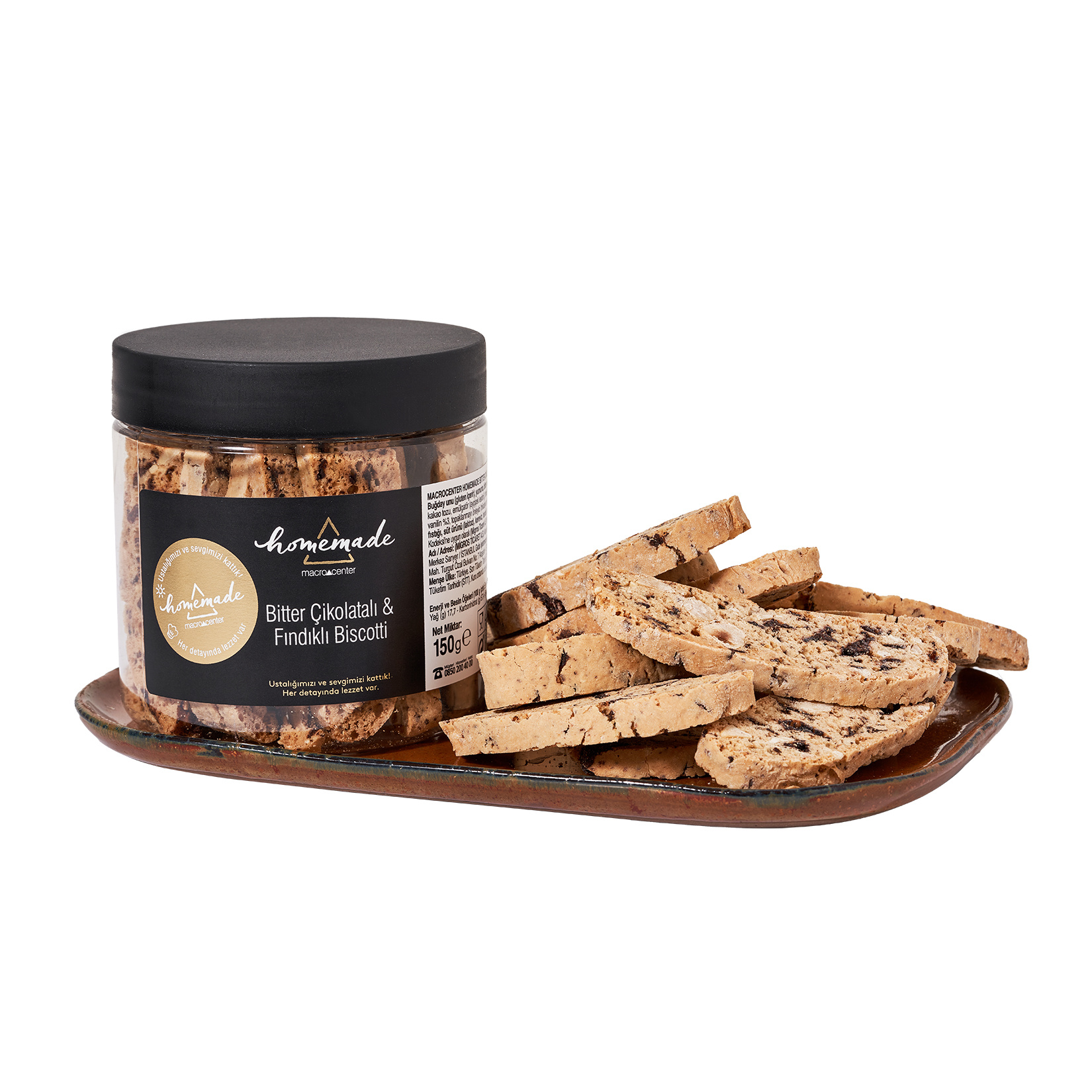 Bitter Çikolatalı & Fındıklı Biscotti Adet
