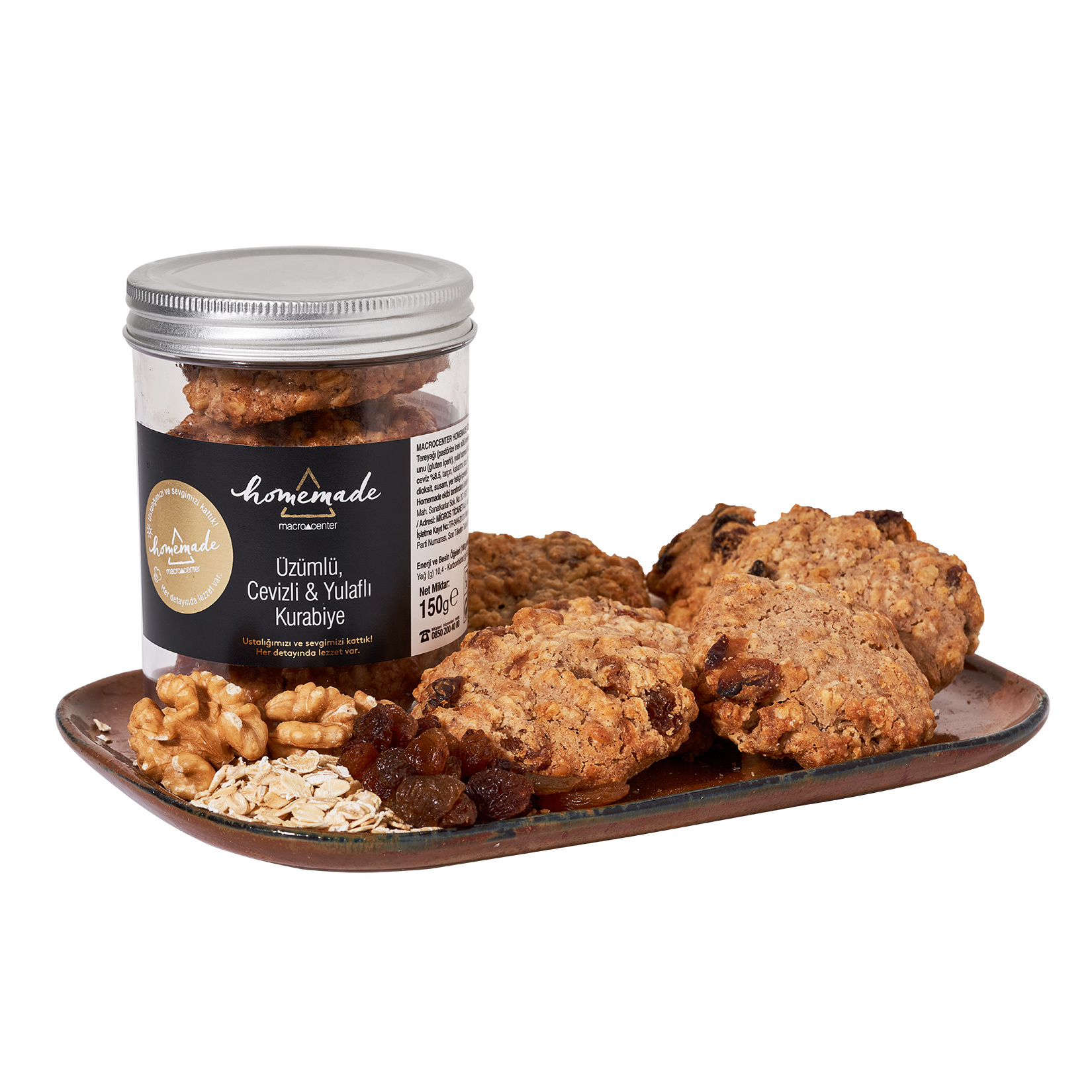 Üzümlü, Cevizli & Yulaflı Kurabiye 150 G