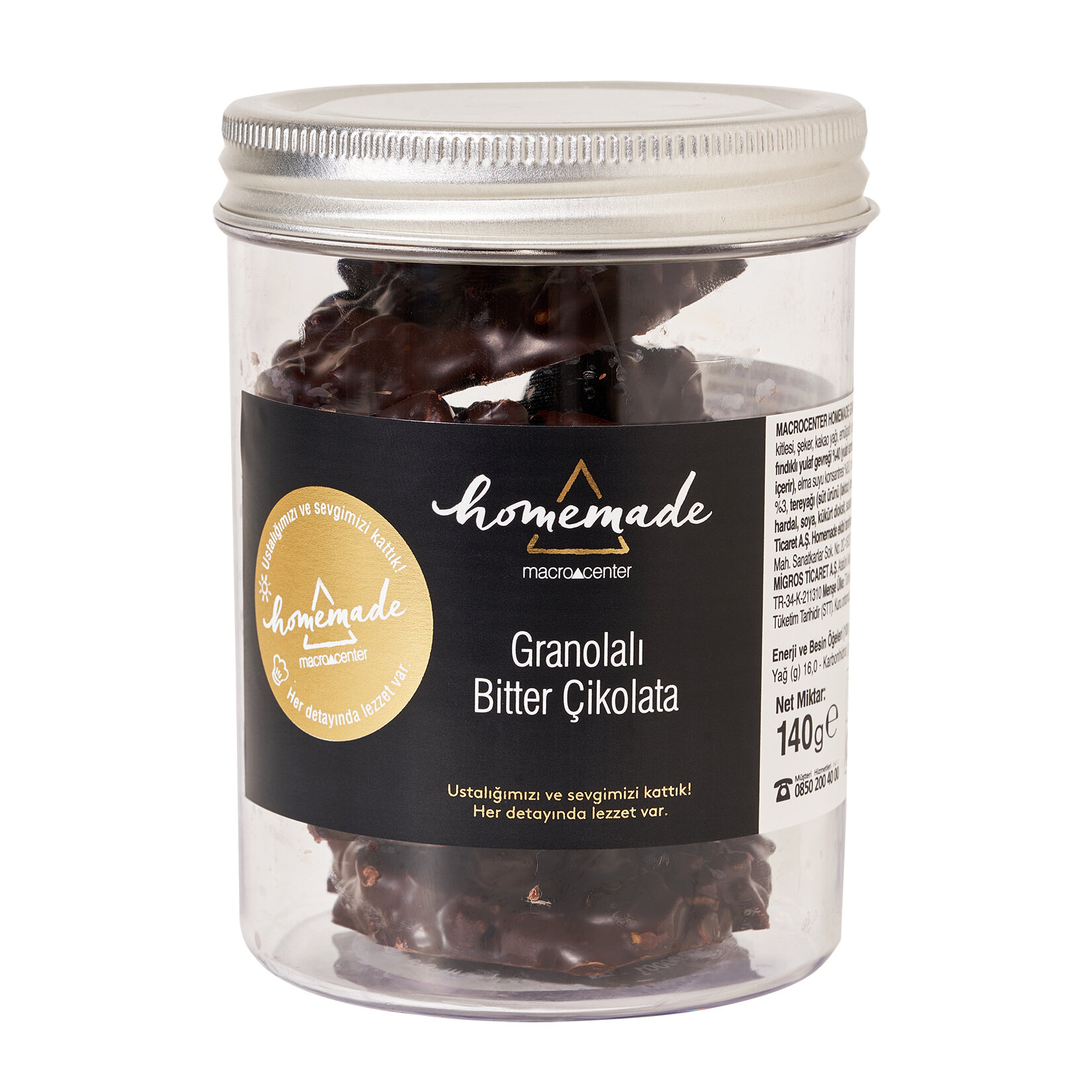 Granolalı Bitter Çikolata 150 G