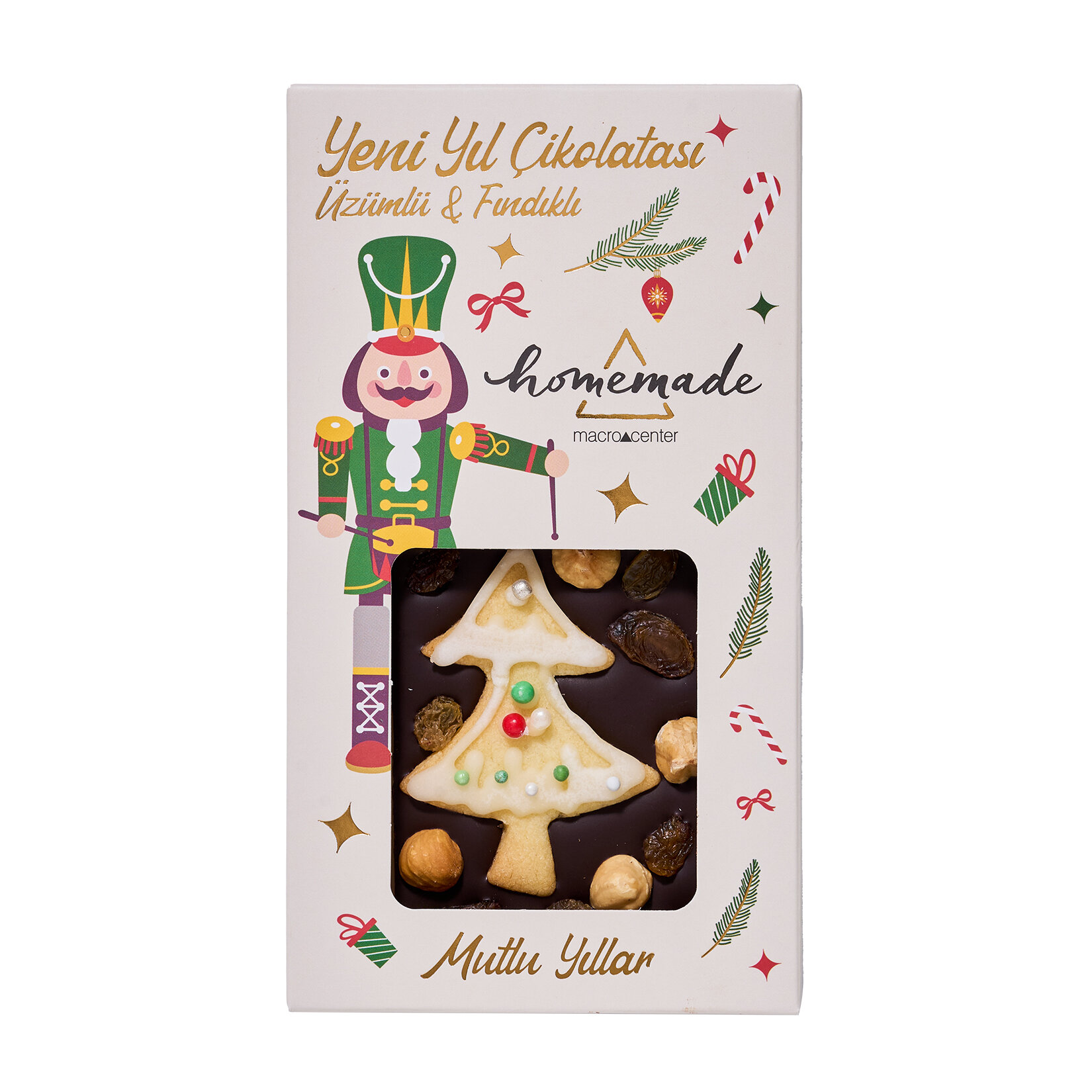 Yeni Yıl Çikolatası Üzümlü & Fındıklı