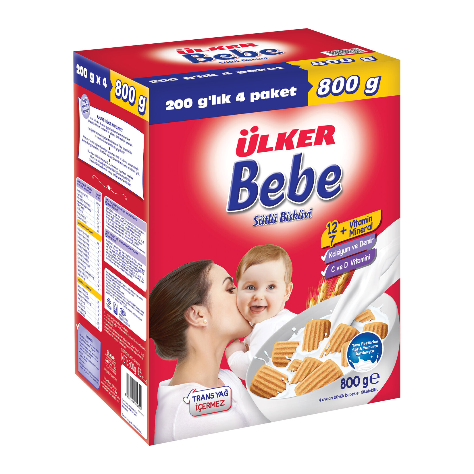 Ülker Bebe Sütlü Bisküvi 800 G