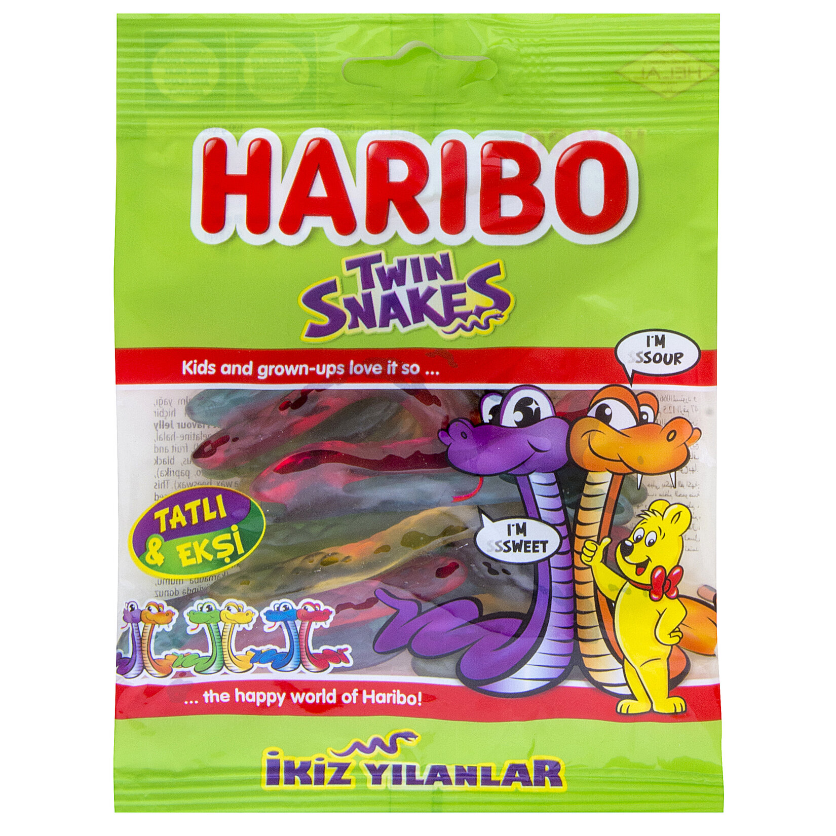 Haribo Twin Snakes Meyve Aromalı Karışık Şekerleme 67 G