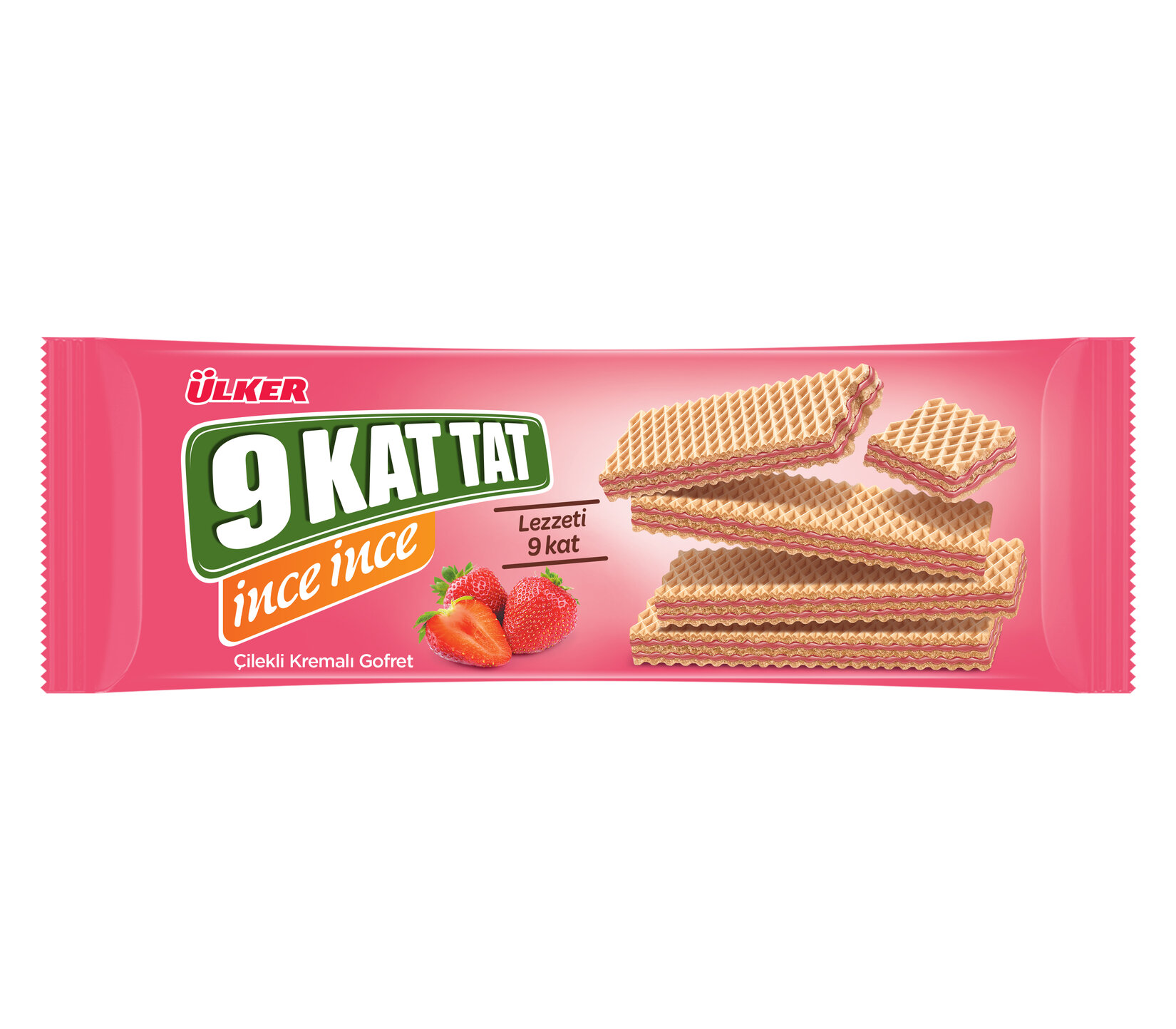 Ülker 9 Kat Tat İnce İnce Çilekli Gofret 114 G