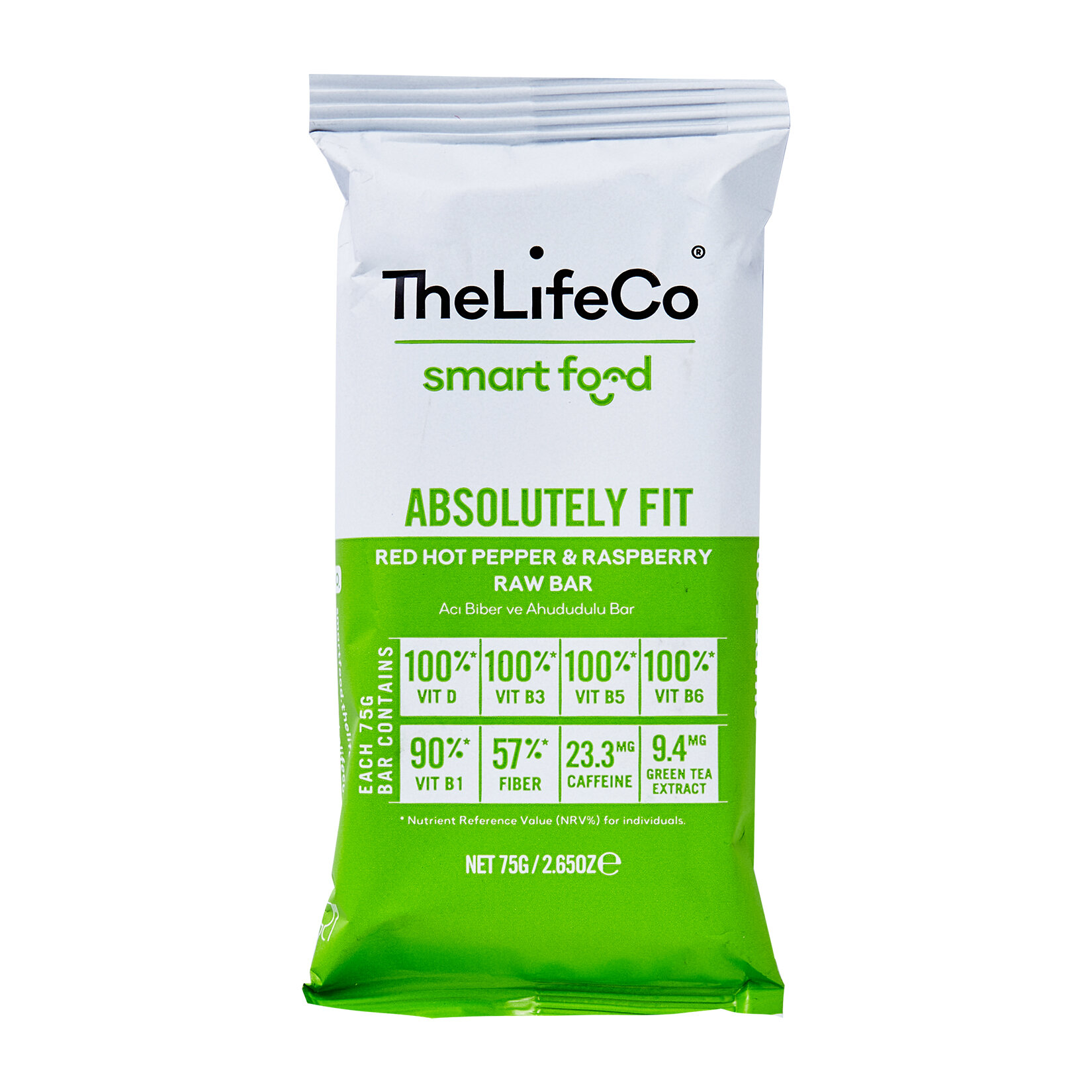The Lifeco Smartfood Acı Biber ve Ahududulu Bar 75G