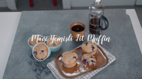 Mavi Yemişli Fit Muffin