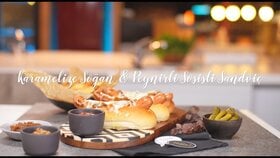 Karamelize Soğan ve Peynirli Sosisli Sandviç Tarifi