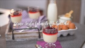 Vişne Soslu Labneli Muhallebi Tarifi