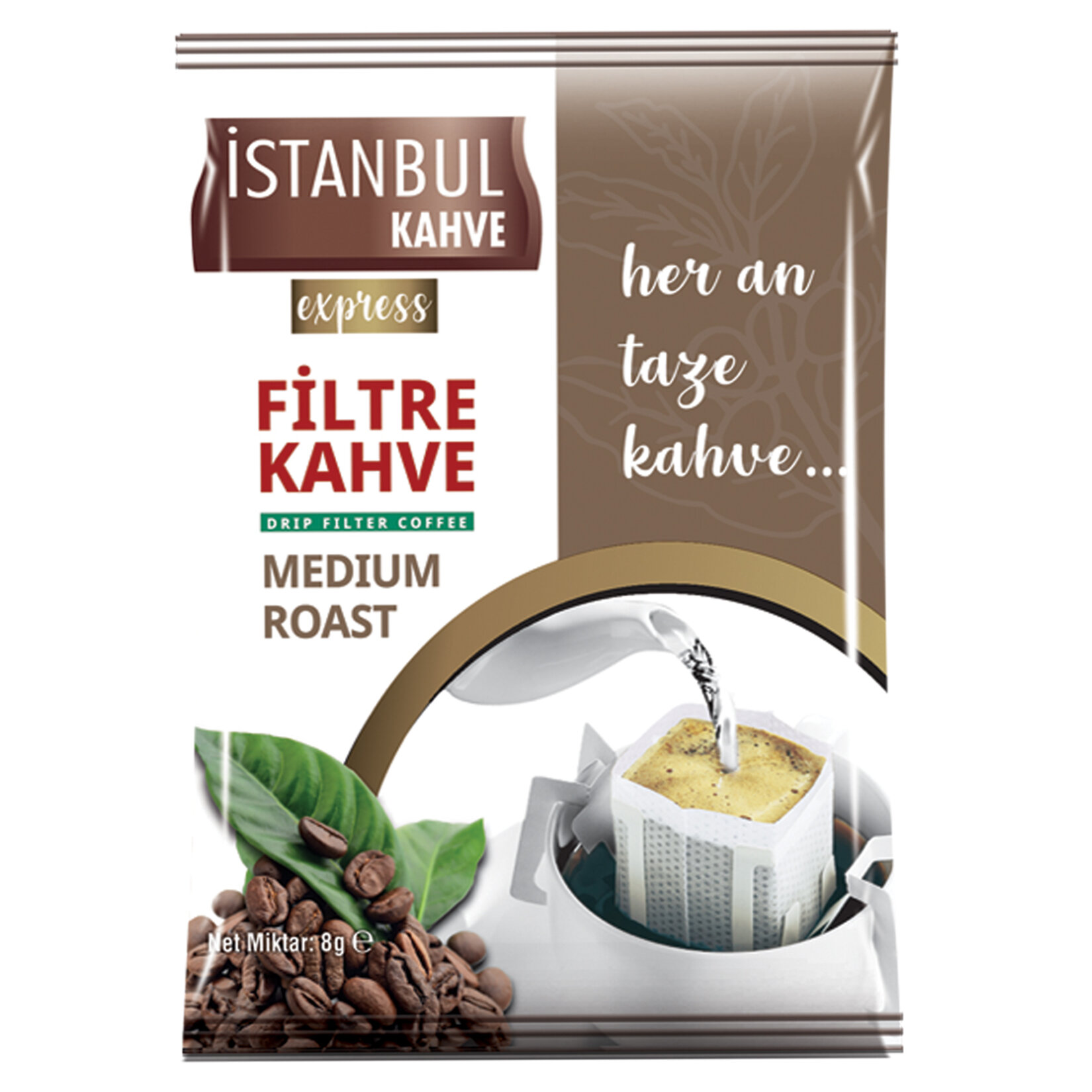 İstanbul Kahve Express Filtre Kahve Medium Rost 8 G