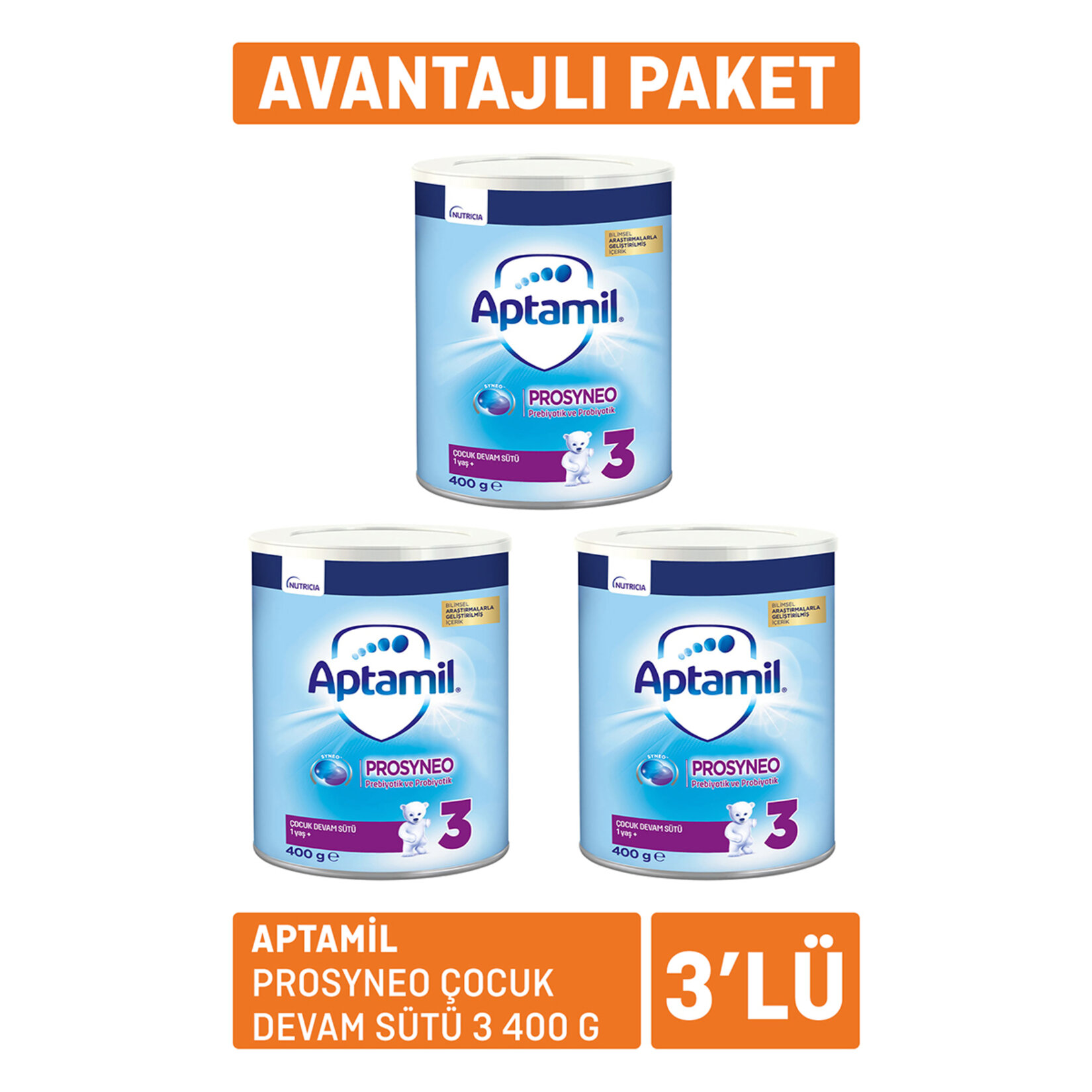 Aptamil Prosyneo Çocuk Devam Sütü 3 400G x 3