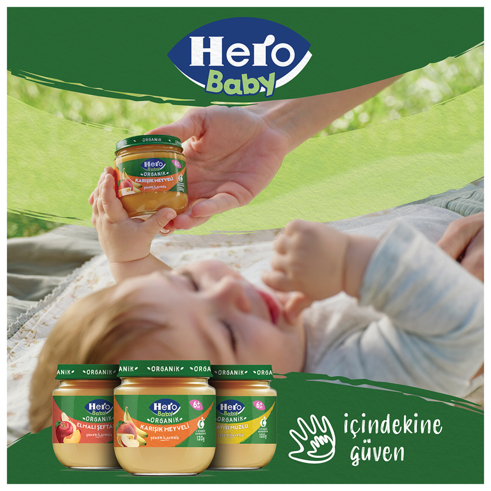 Hero Baby Elma Muz Püreli Kavanoz Mama 125 G