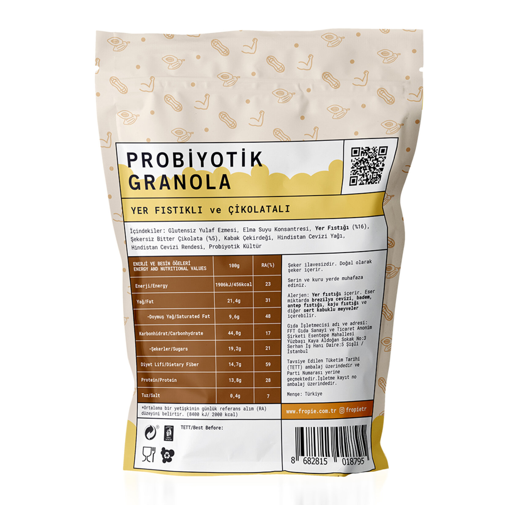 Fropie Yer Fıstıklı&Çikolatalı Probiyotik Granola 200 G - Görsel 2