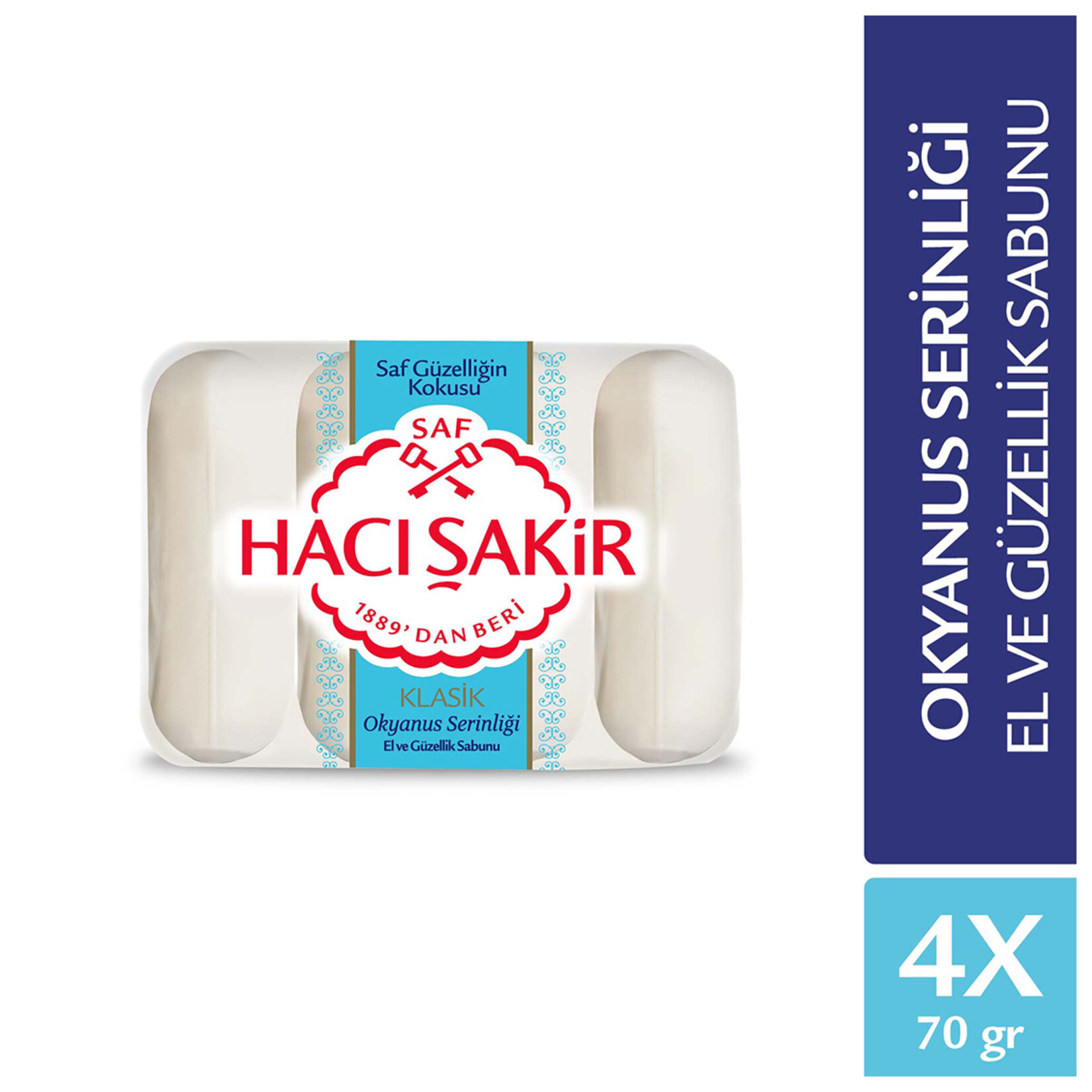 Hacı Şakir Klasik Okyanus Serinliği Güzellik Sabunu 4X70 G - Görsel 2