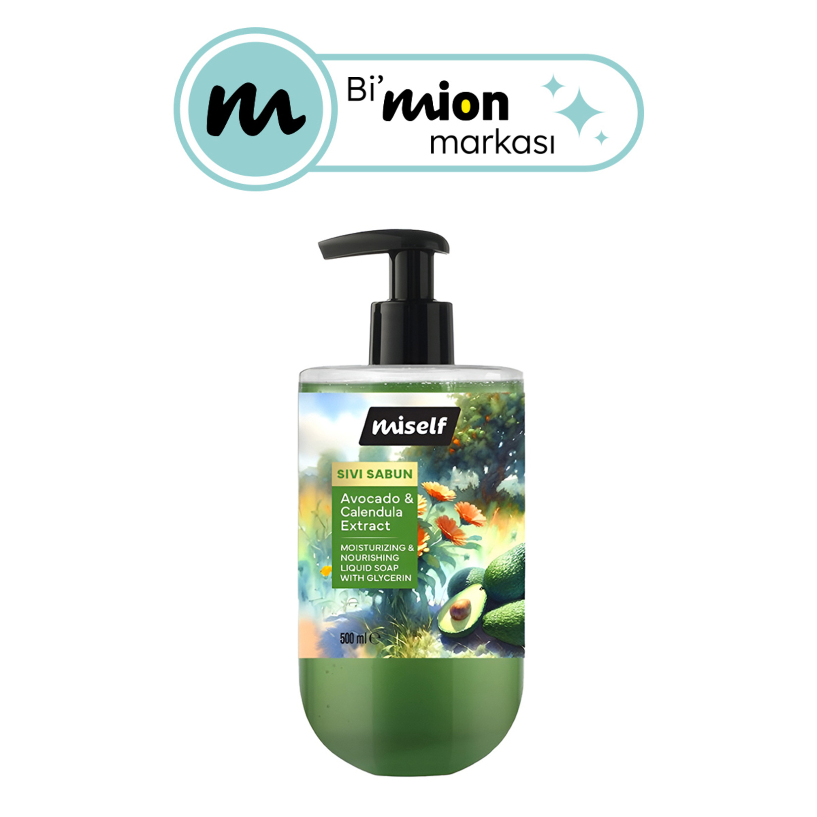 Miself Avokado & Kalendula Özü Sıvı Sabun 500 Ml