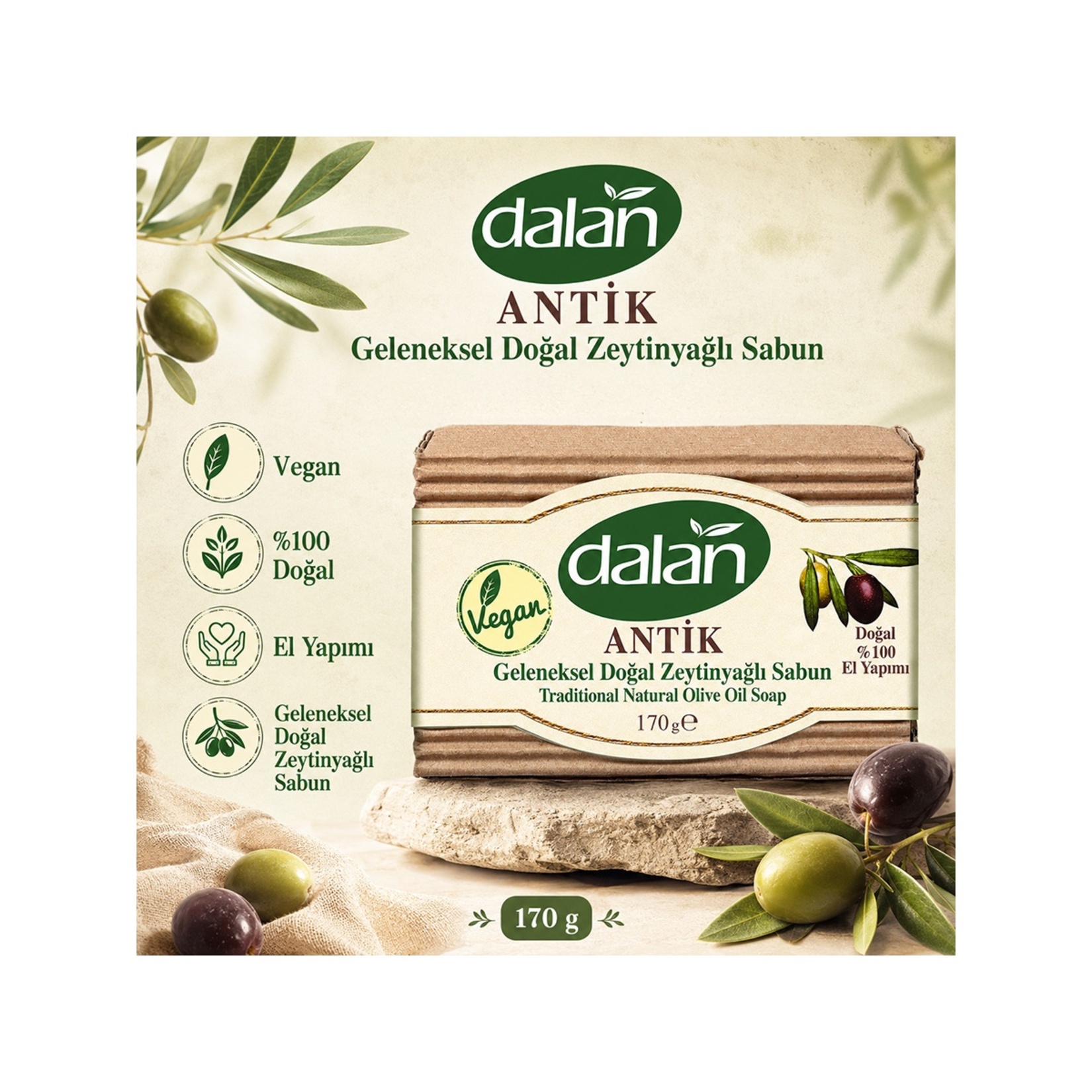 Dalan Antik Zeytinyağlı Sabun 170 G - Görsel 2